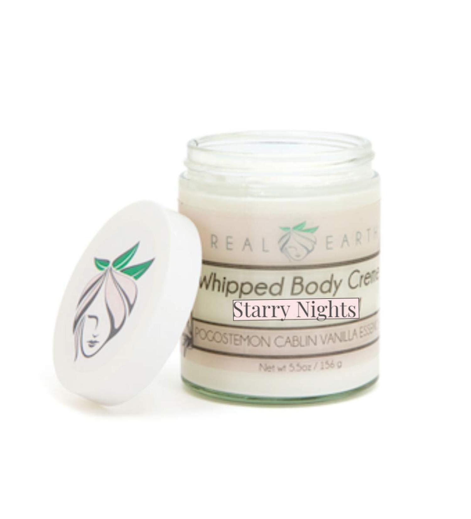 Plant-Based Starry Nights Whipped Body Creme: Infused with Lavender & Fir Needle - Small Batch Vegan Moisturizer for Oily Dry Sensitive Skin. Non-Toxic Light & Non-Greasy 5.5oz