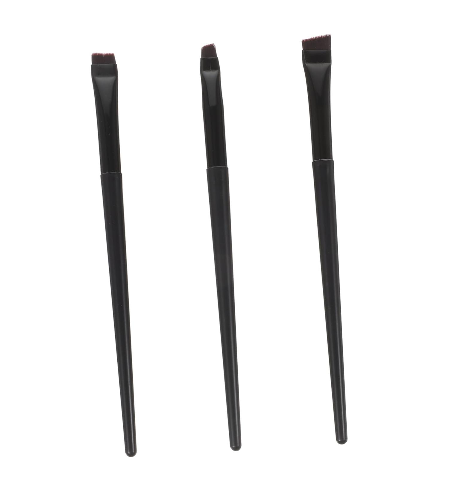 WOONEKY 3pcs Eyeliner Brush Eyebrow Brush Realistic Eyebrow Brush Eye Liner Brush Female Black - Buy Online on GoSupps.com