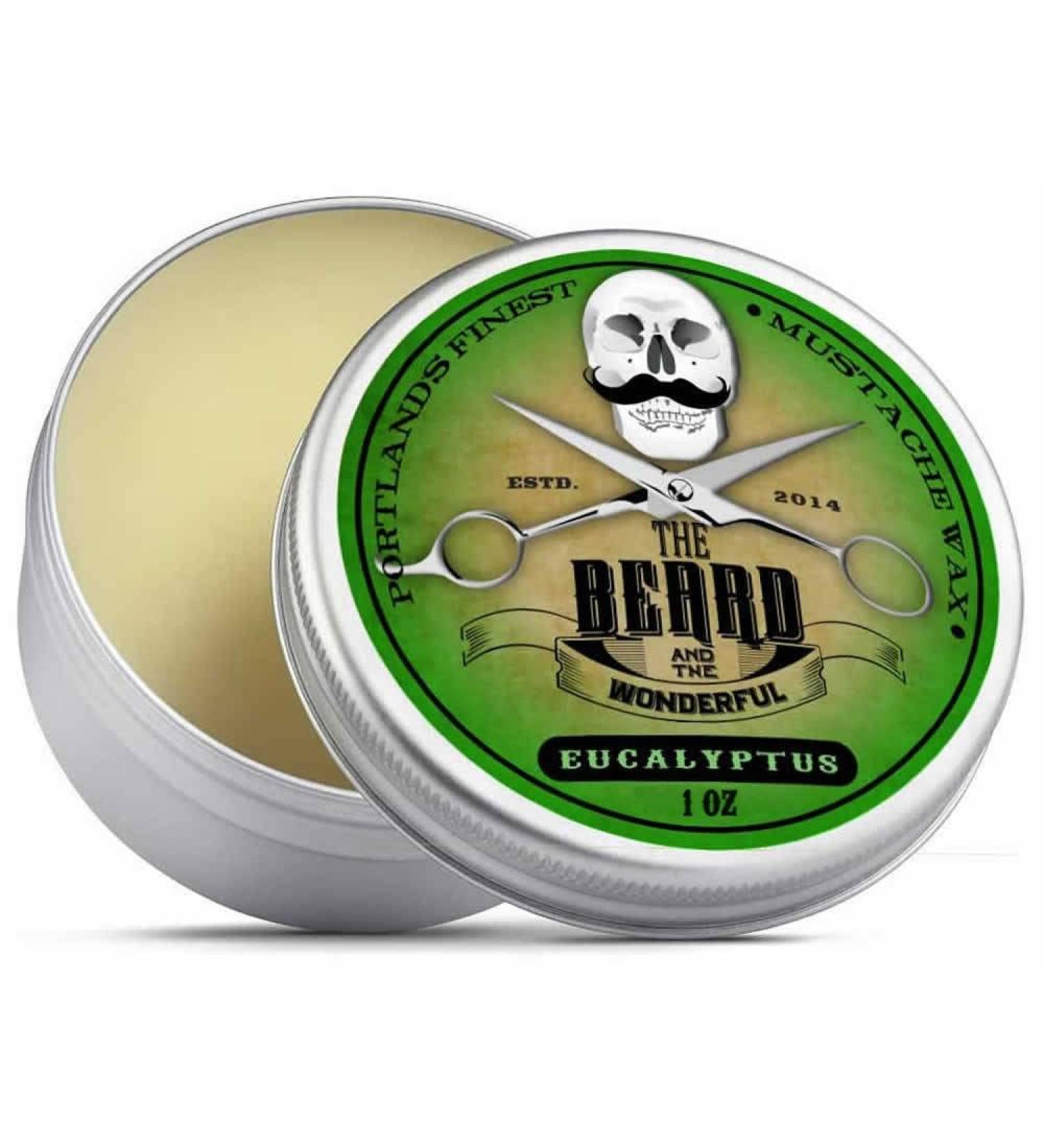 Eucalyptus Moustache & Beard Wax 30ml - Promotes Growth, Strong Hold, All Natural Ingredients - Buy Online on GoSupps.com