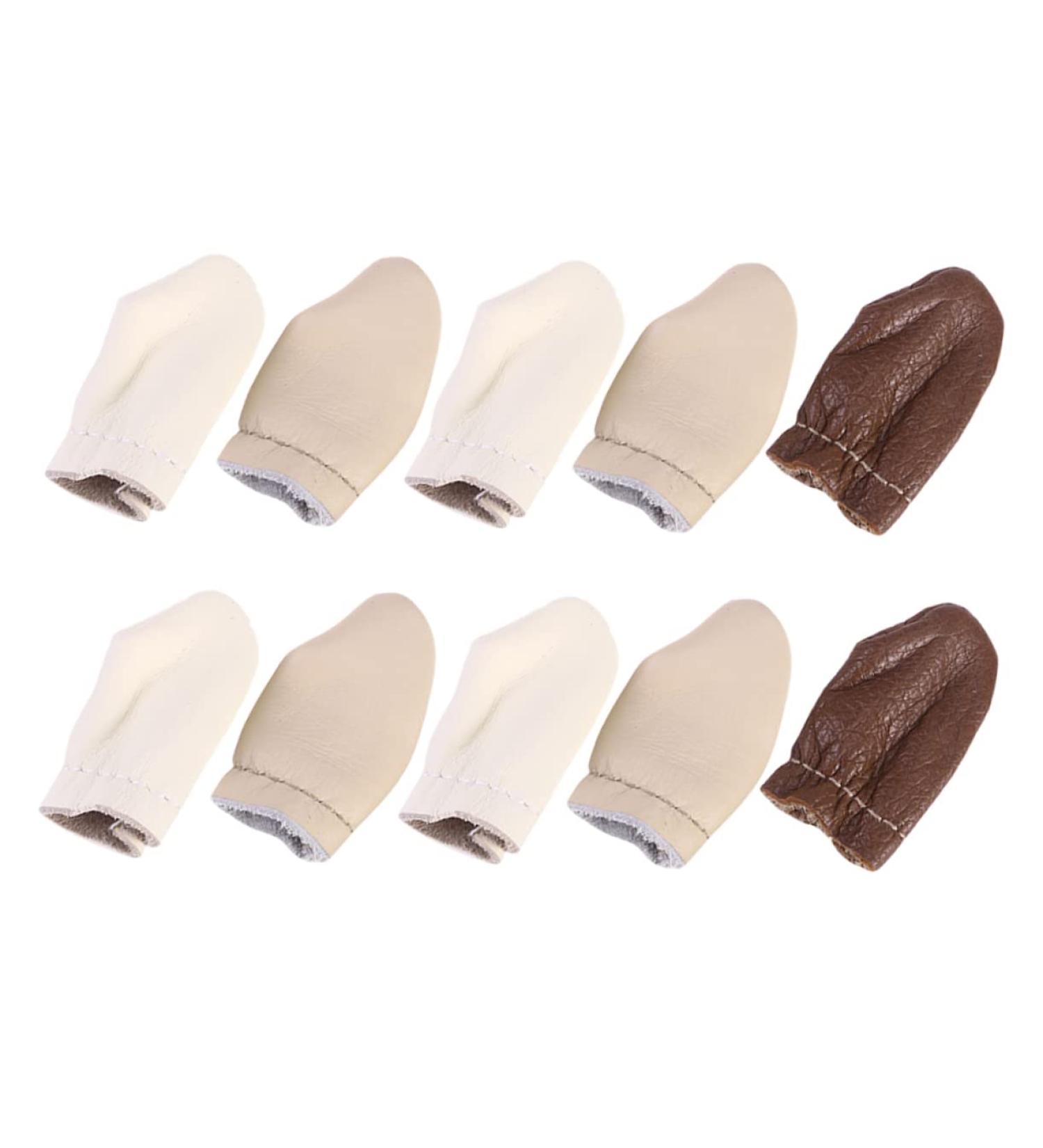 Shop Healeved 5 Pairs Leather Thimbles - Durable Cowhide & Elastic Wool Felt - International Shipping Available - Buy Online on GoSupps.com