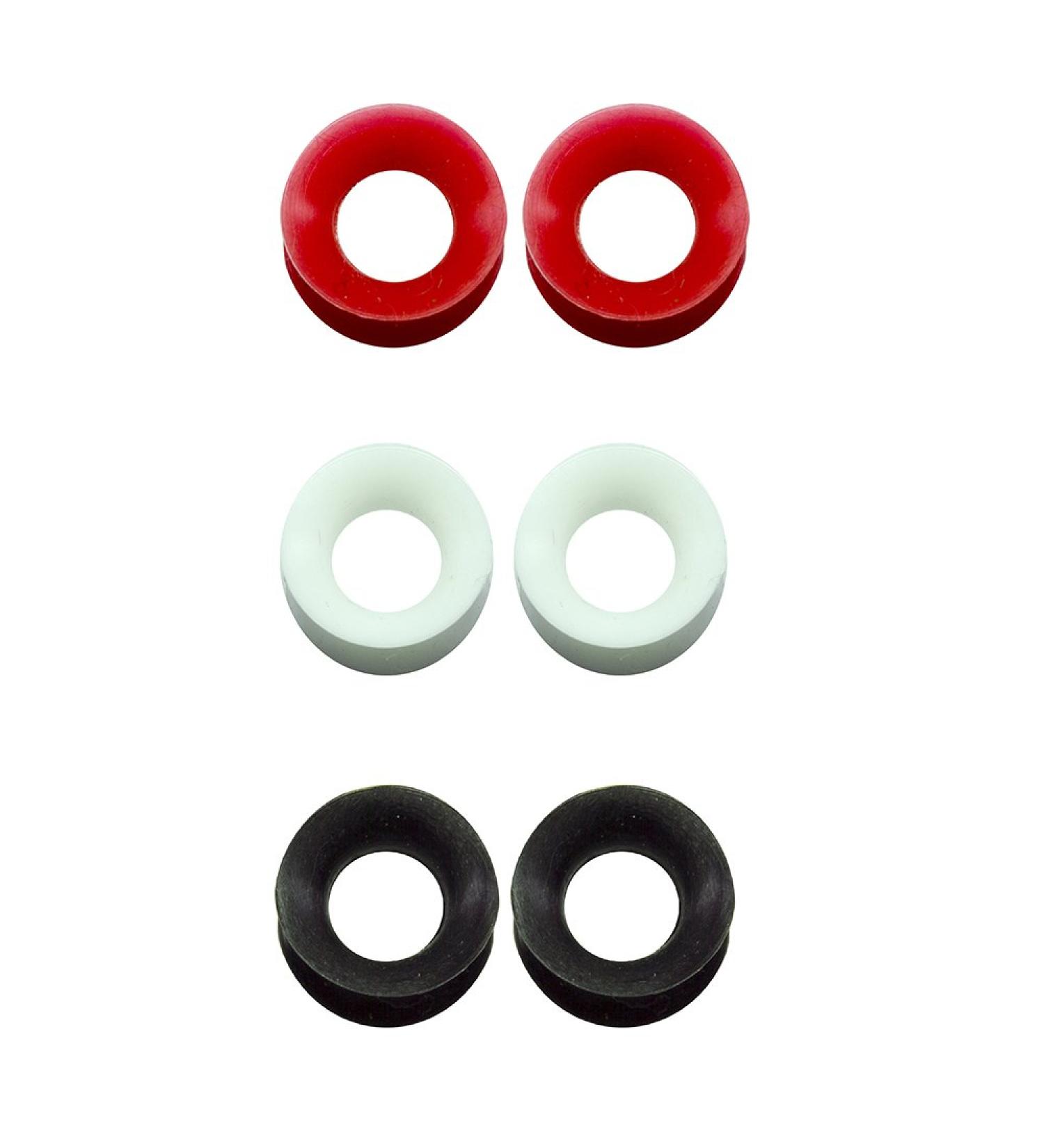 3 Pairs Thin Silicone Glow in The Dark Ear Skin Tunnels 2G-1/2 inch Red/White/Black 0G - Buy Online on GoSupps.com