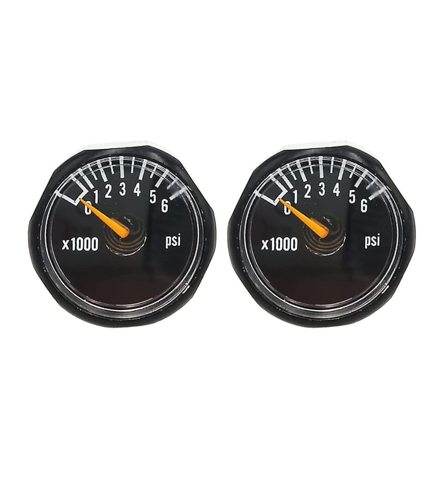 2pcs 6000psi Pressure Gauge for Paintball Airsoft PCP Air Rifle | 1 Inch Diameter, 1/8 npt Thread - Buy Online on GoSupps.com