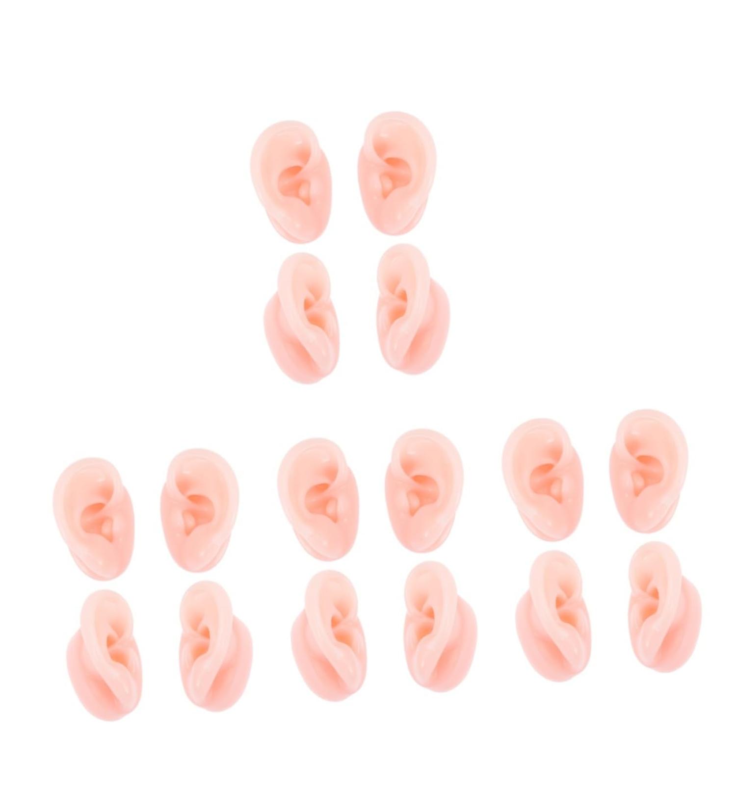 Artificial Ear Molds - 8 Pairs Realistic Silicone Ear Models for Jewelry & Piercing - Healeved - Buy Online on GoSupps.com
