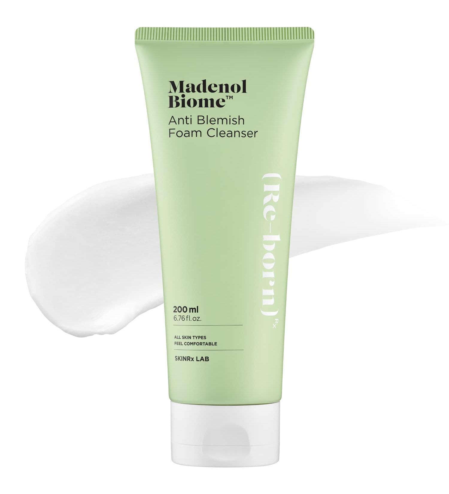 SKINRxLAB Madenol Biome Anti Blemish Foam Cleanser - BHA Face Wash for Acne and Redness Control - Oil Control Deep Cleaning Cleanser - 6.76 fl.oz - Buy Online on GoSupps.com