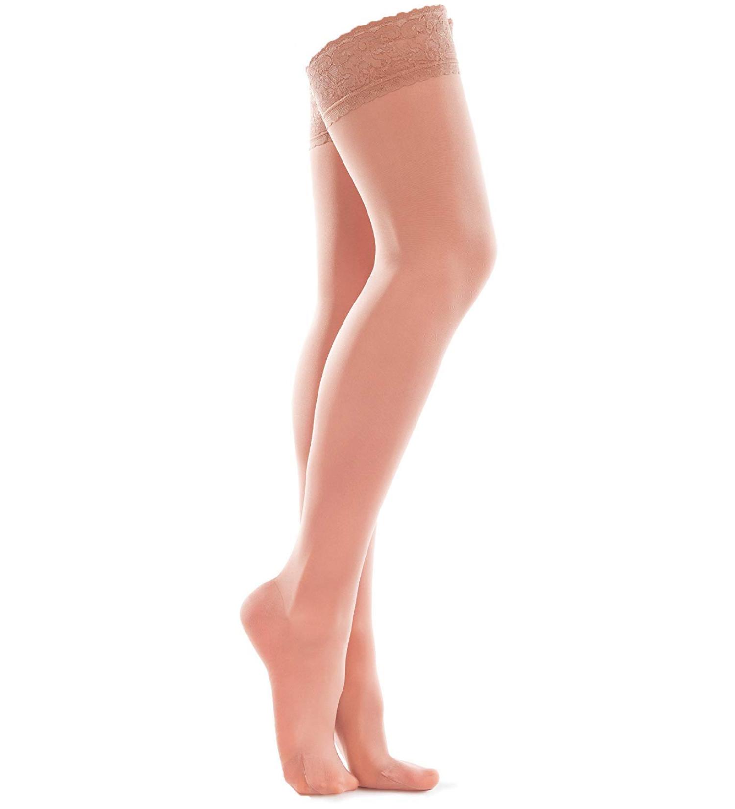 Medical Compression Stockings 16-18 mmHg - Unisex Medium Beige 1st Class - Superior Comfort & Support for International Shipping - Buy Online on GoSupps.com