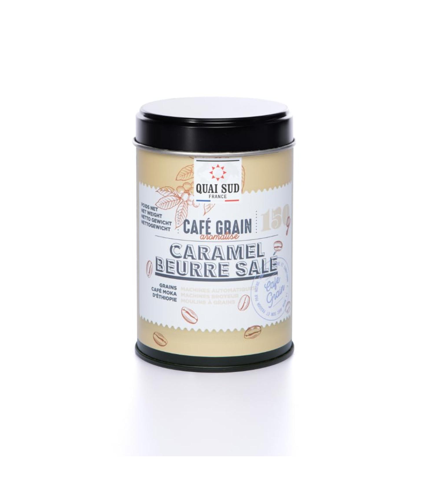 QUAI SUD Flavored Coffee Beans | 150g | Salted Butter Caramel Flavor - Buy Online on GoSupps.com