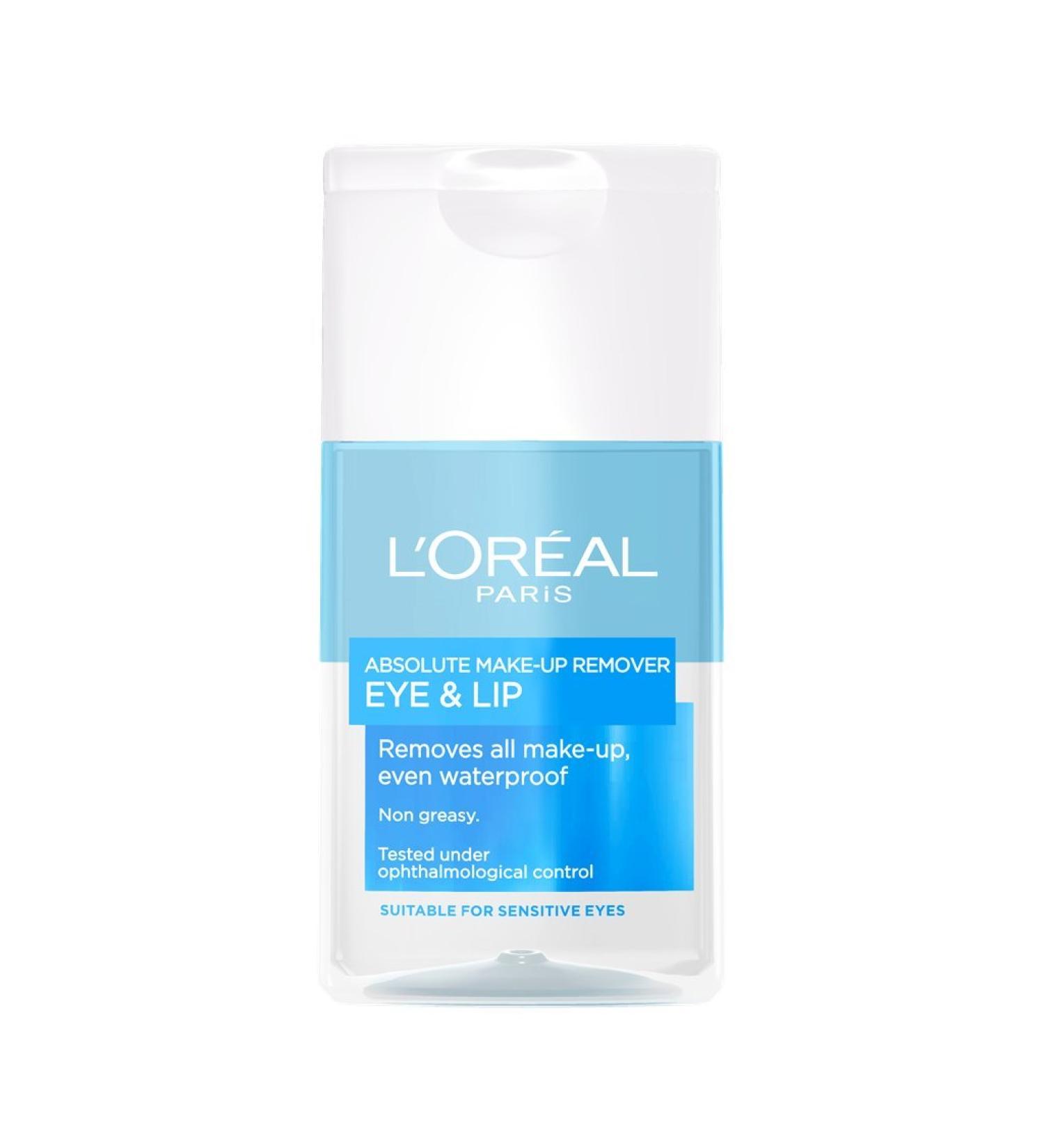 L'Oreal Paris Absolute Biphase Waterproof Make-Up Remover 125ml for Eye & Lip - Gentle & Effective - Buy Online on GoSupps.com