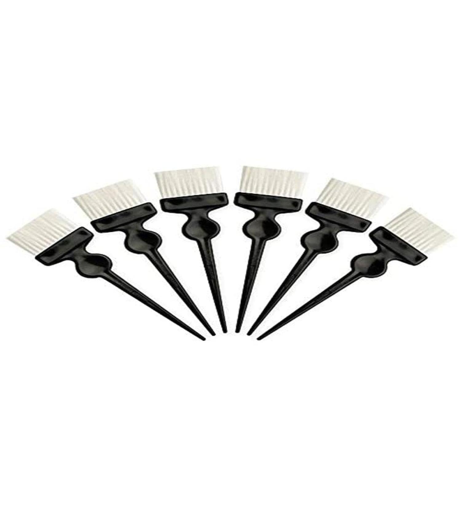 Termix Soft White Fiber Color Tinting Brush Black Large Set of 6