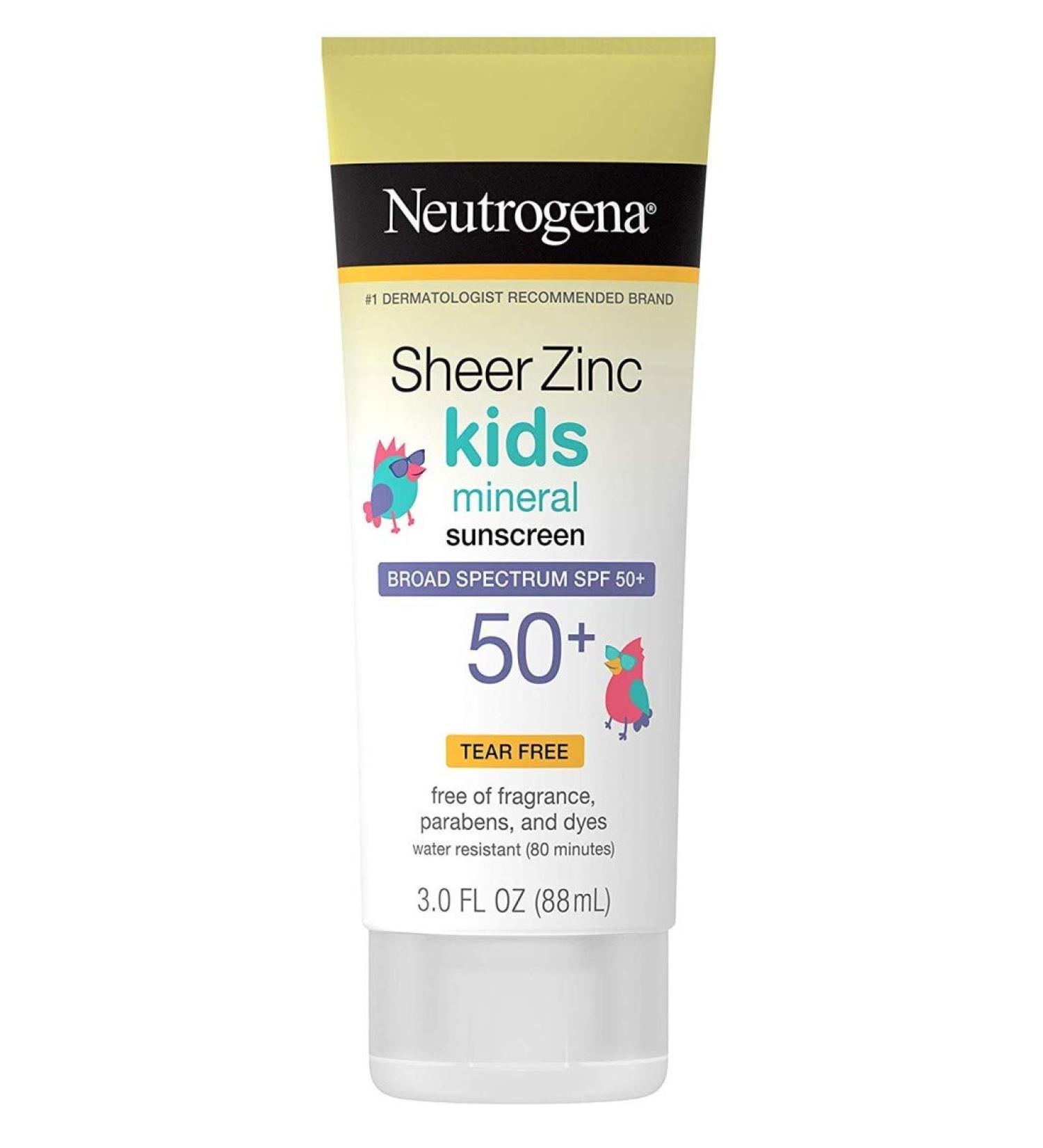 Neutrogena Sheer Zinc Spf50+ Lotion Kids 3 Ounce (88ml) (Pack of 2)