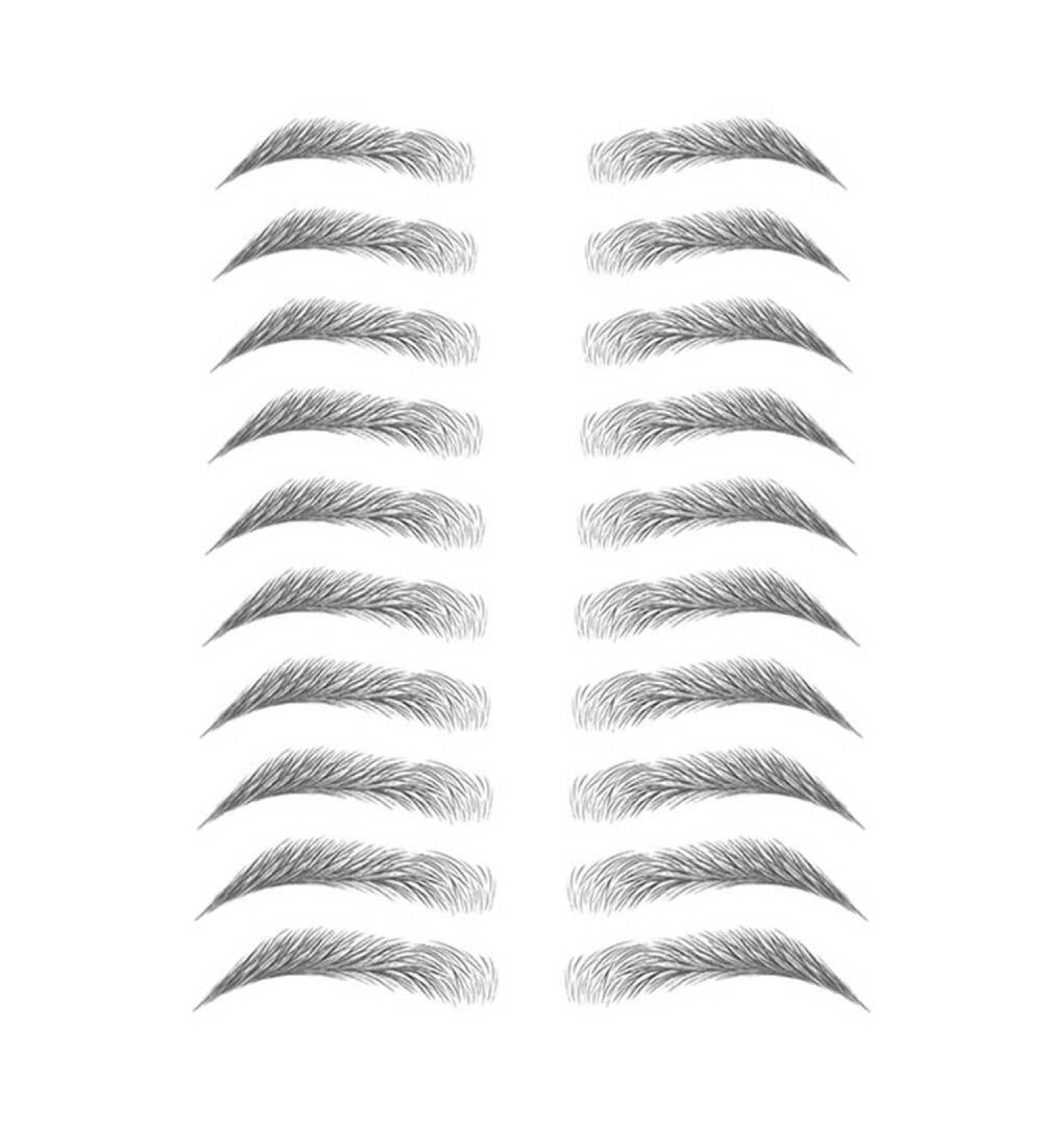 Stick On Eyebrows - Temporary Eyebrows | 3D Authentic Brow Eyebrow Transfers Stickers Peel Off Eyebrow Grooming Shaping Makeup Sticker For Women Girls Frifer ZE-003 - Buy Online on GoSupps.com