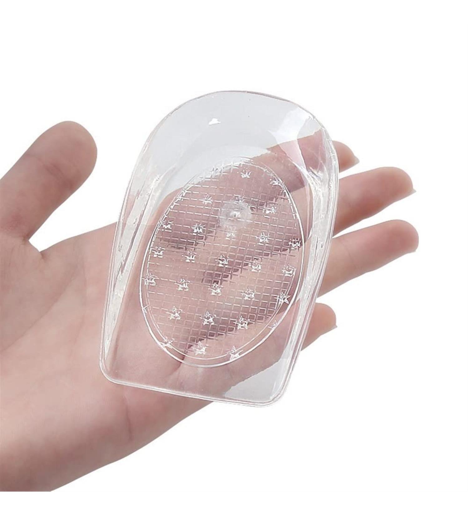Cups Heel Cushion Pads - TPR Self-Adhesive Shock Absorption Heel Protectors for Women | Comfort & Pain Relief for Heel Spurs (Medium Clear - Buy Online on GoSupps.com