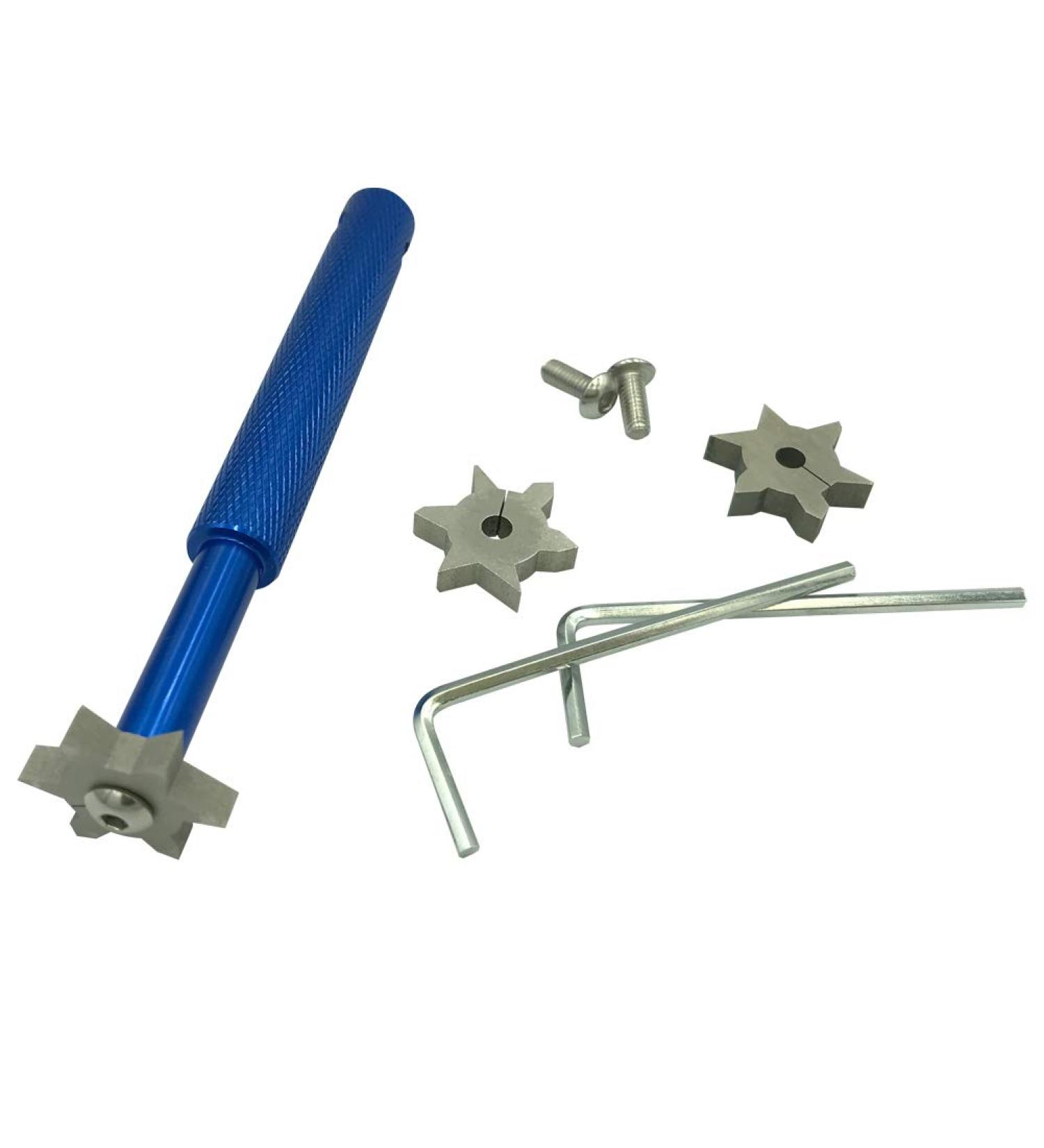 XCELLENT Golf Club Groove Sharpener with 6 Cutter Blades - Blue - Buy Online on GoSupps.com