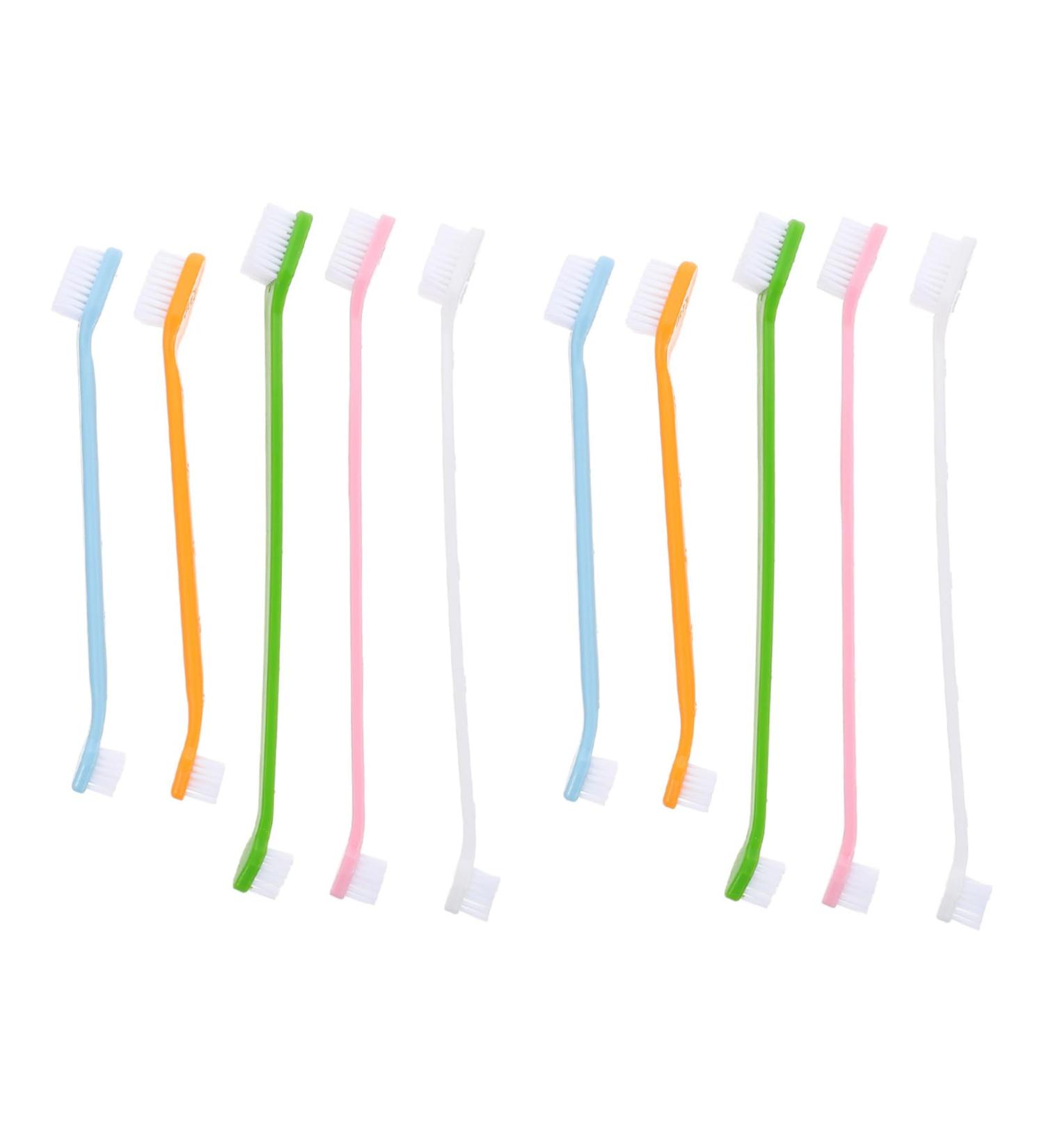 BESPORTBLE Pet Toothbrush 10pcs Small Tooth Dog Supplies Pets Dual-head Brush Cleaning Cat Pet Clean Puppy for Oral Pet Toothpaste 1 count (Pack of 1) Assorted Color - Buy Online on GoSupps.com
