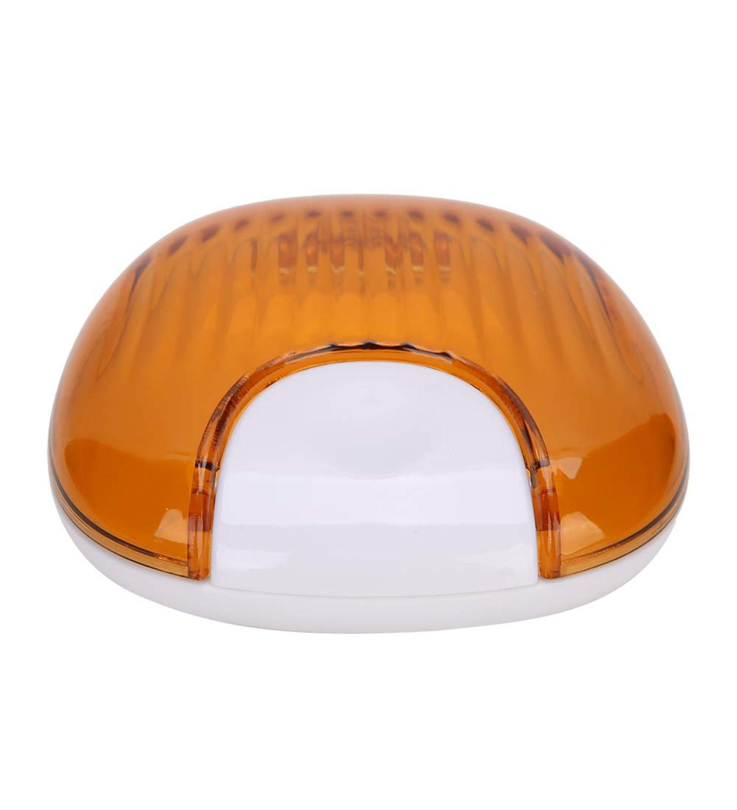 Portable Waterproof Orthodontic Retainer Case - Night Mouth Protection Box for All Ages (Orange on White) - Buy Online on GoSupps.com