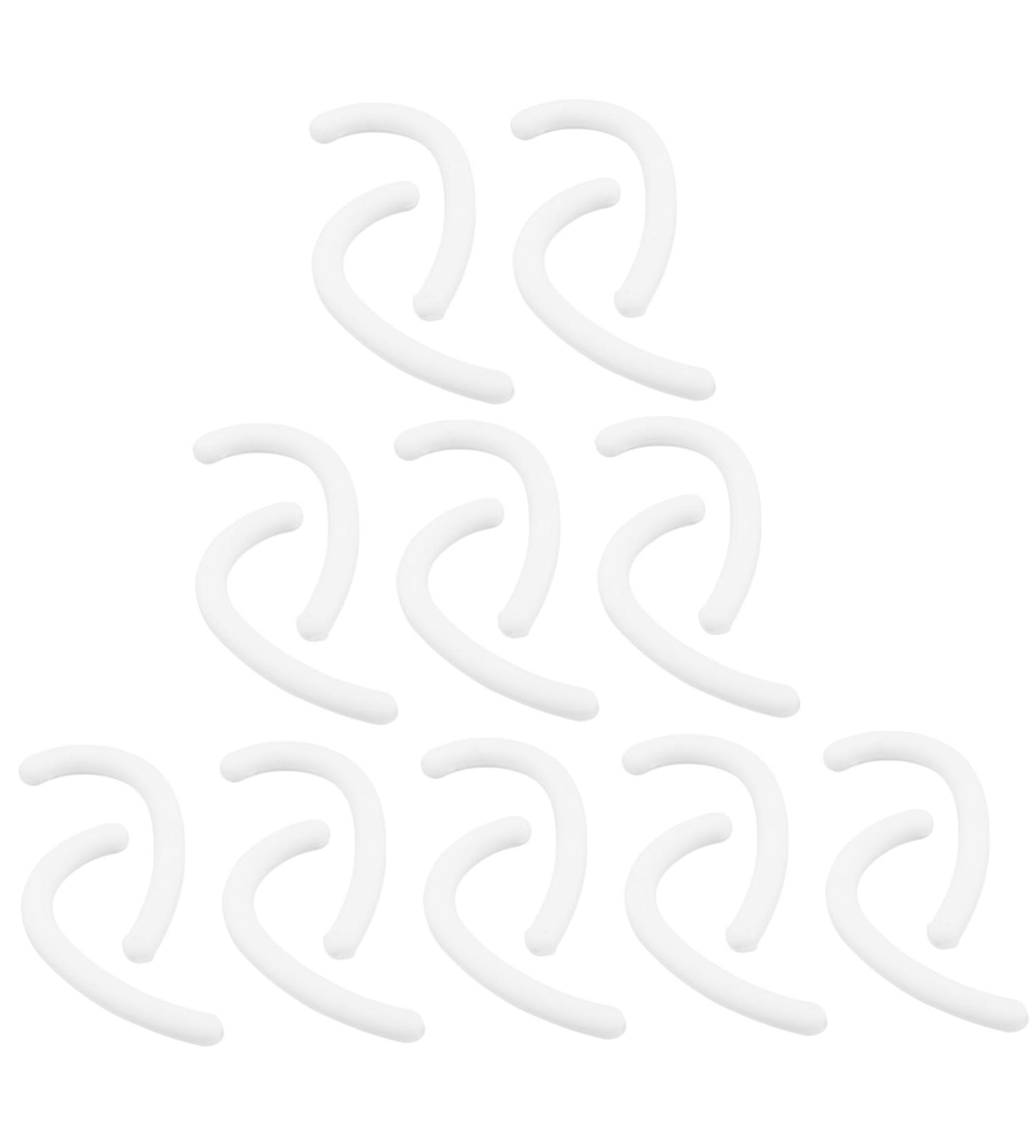 Beaupretty 20 Pairs Anti-Snag Earlick Hooks for Facial Coverage & Ear Protection - Ideal for Children & Mask Extenders - White Rubber Ear Hooks - Buy Online on GoSupps.com