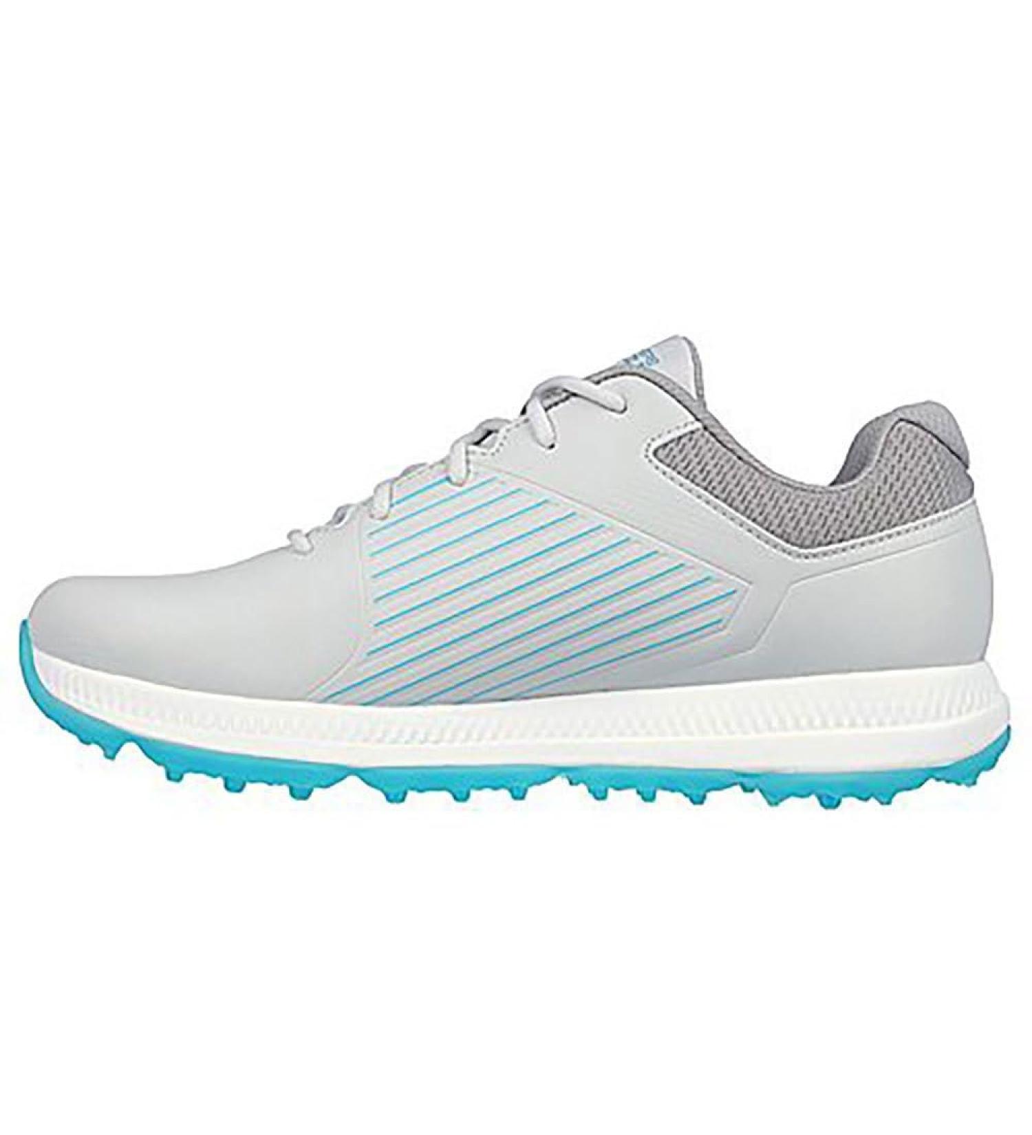 Skechers Women's Go Golf Elite 5 Arch Fit Waterproof Golf Shoes - Gray Turquoise - EU 38.5 - International Shipping Available - Buy Online on GoSupps.com