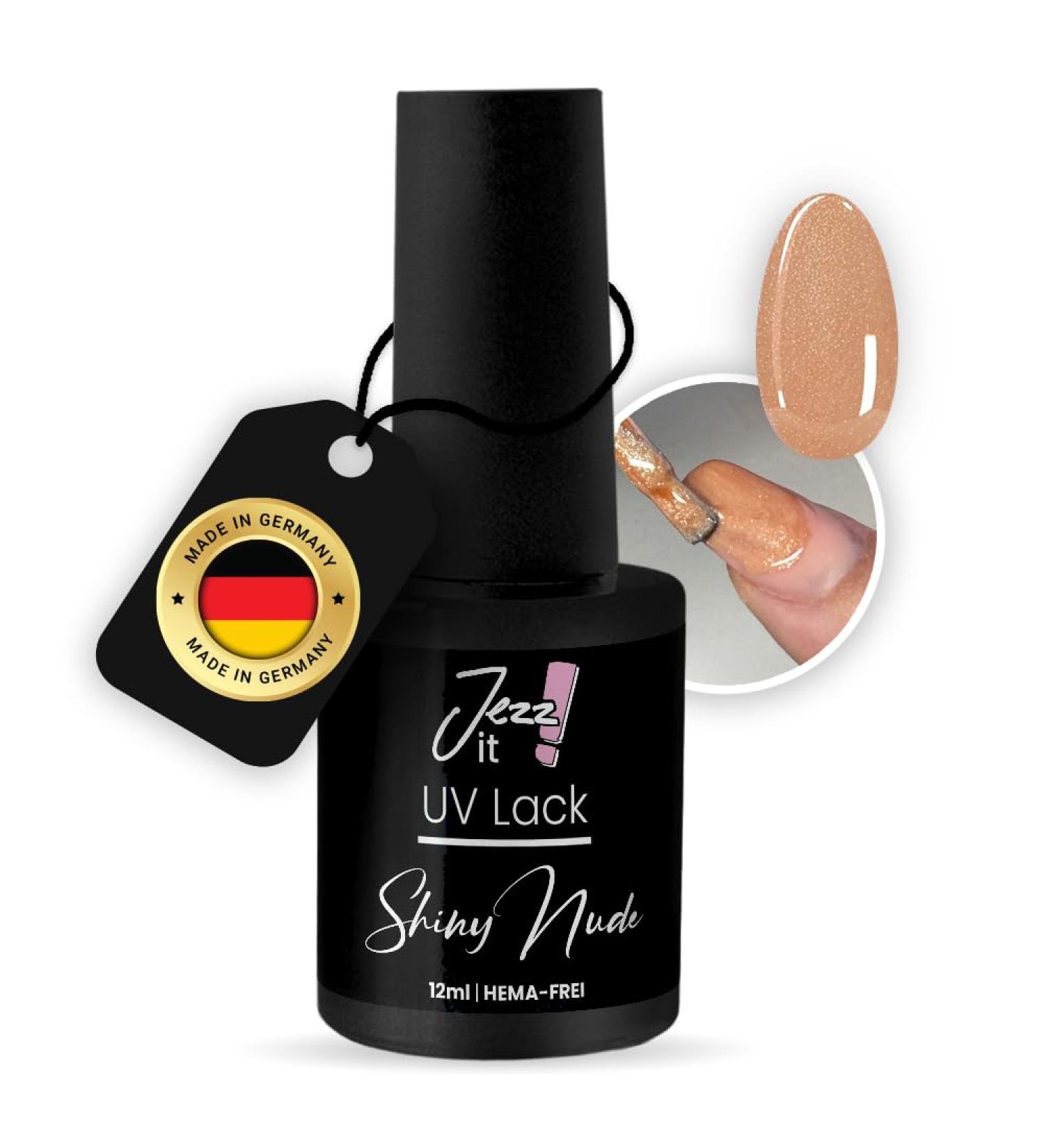 Jezz it! Premium UV Nail Polish - Glossy Nude for Allergy Sufferers | Long-lasting Gel UV & LED Compatible - Made in Germany - Buy Online on GoSupps.com