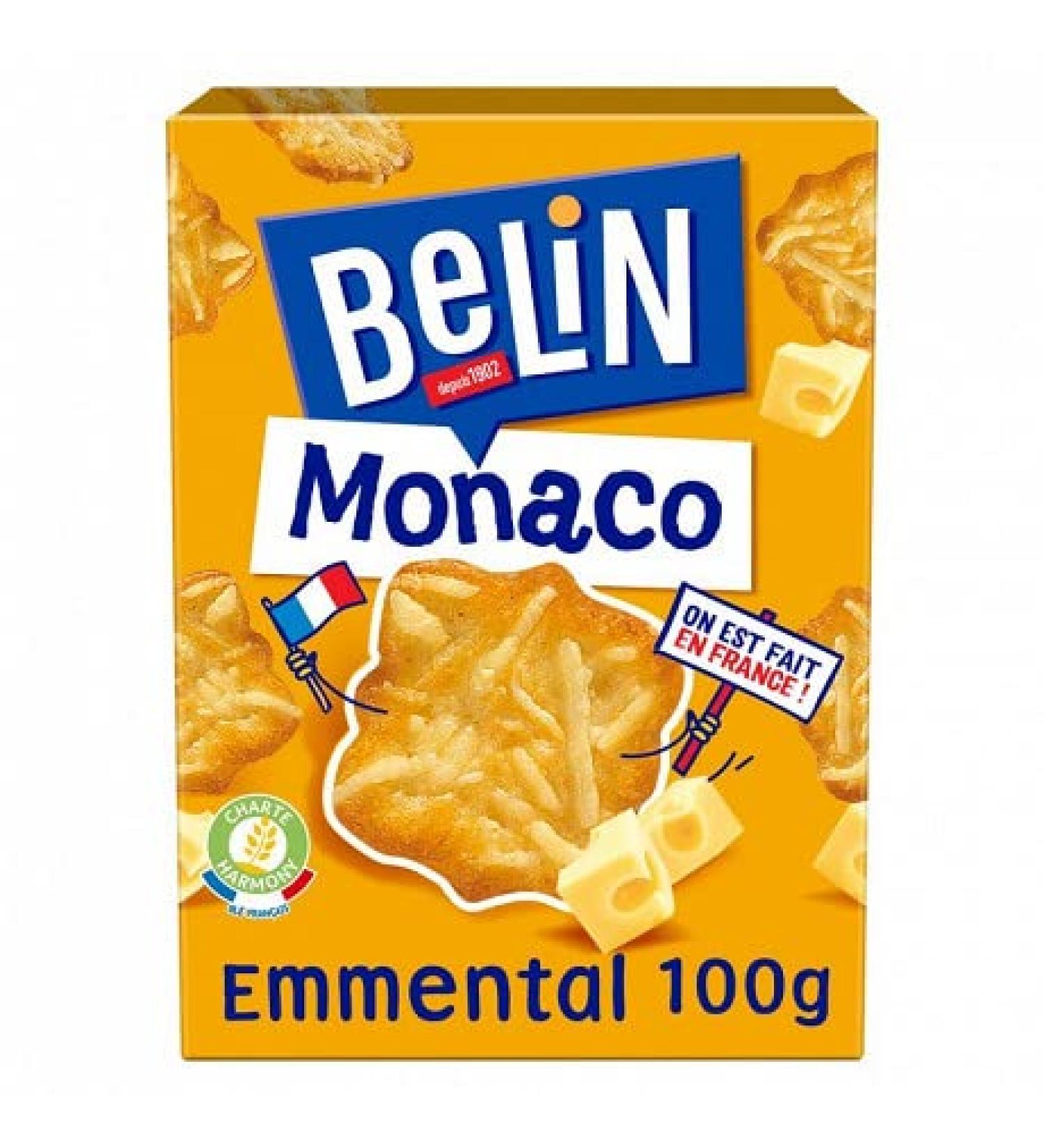 Crackers Monaco Emmental 100G|Belin|(Pack of 4)|Best Deal