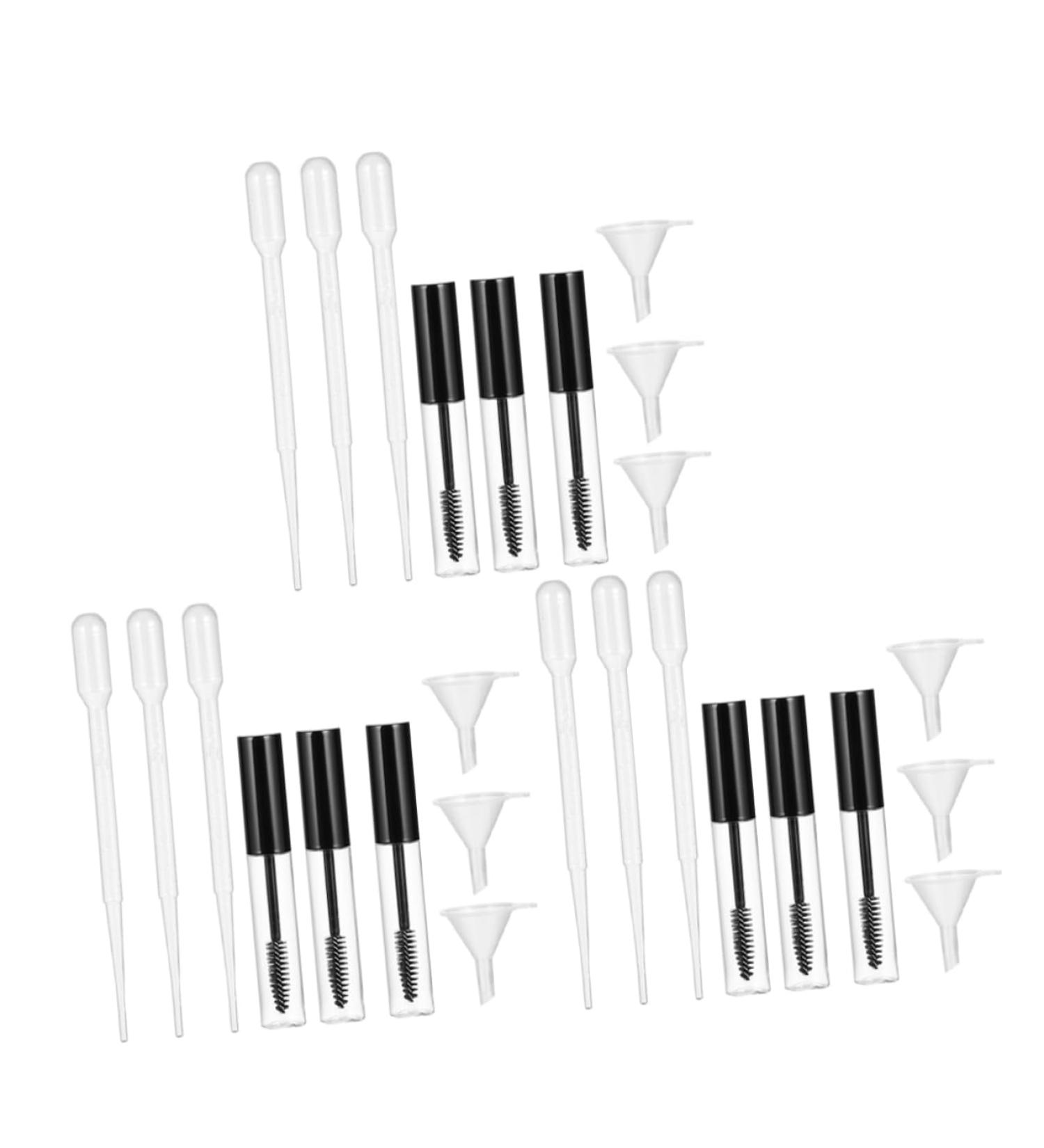 Beatifufu 9 Set Empty Mascara Bottle Eyelash Growth Oil Containers Empty Mascara Refiller Transparent Abs - Buy Online on GoSupps.com