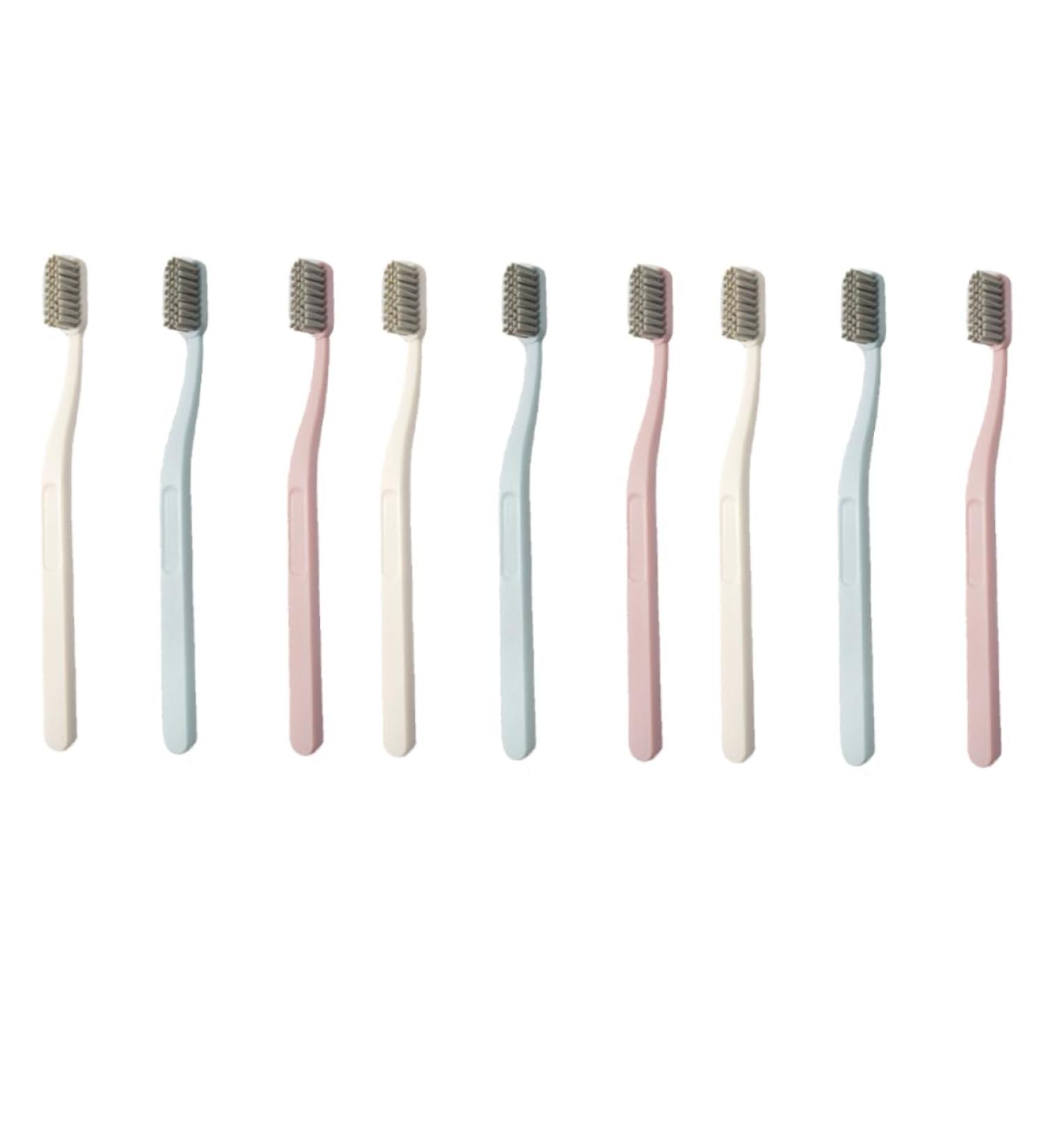 Minkissy 9 Pack Nylon Toothbrushes - Oral Care Tools for Women & Guests | Bulk Cleaning Brushes for Travel & Dentist Use - Buy Online on GoSupps.com