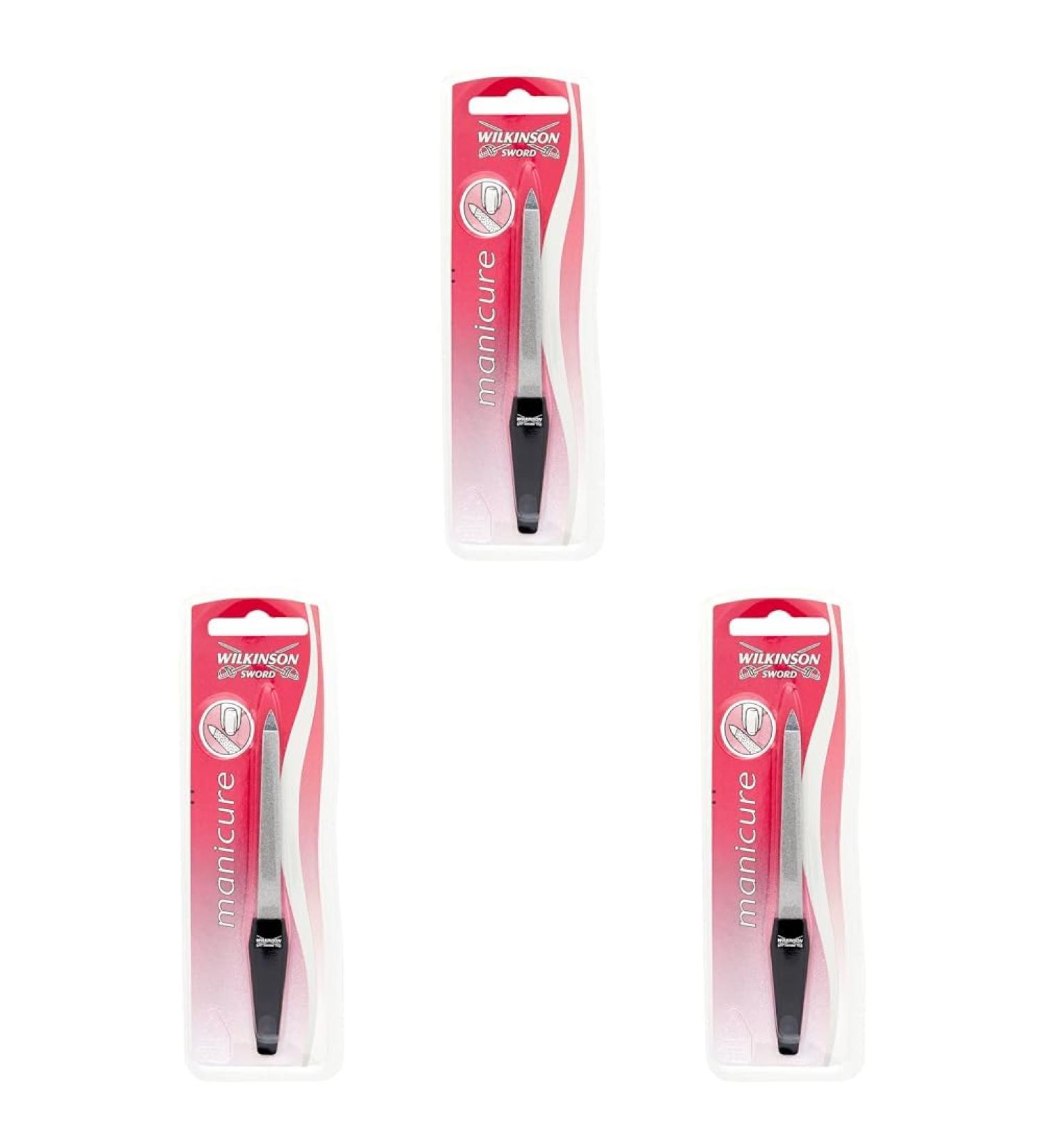 Wilkinson Sword Sapphire Nail File - 13 cm Manicure Set (Pack of 3) | International Shipping Available - Buy Online on GoSupps.com