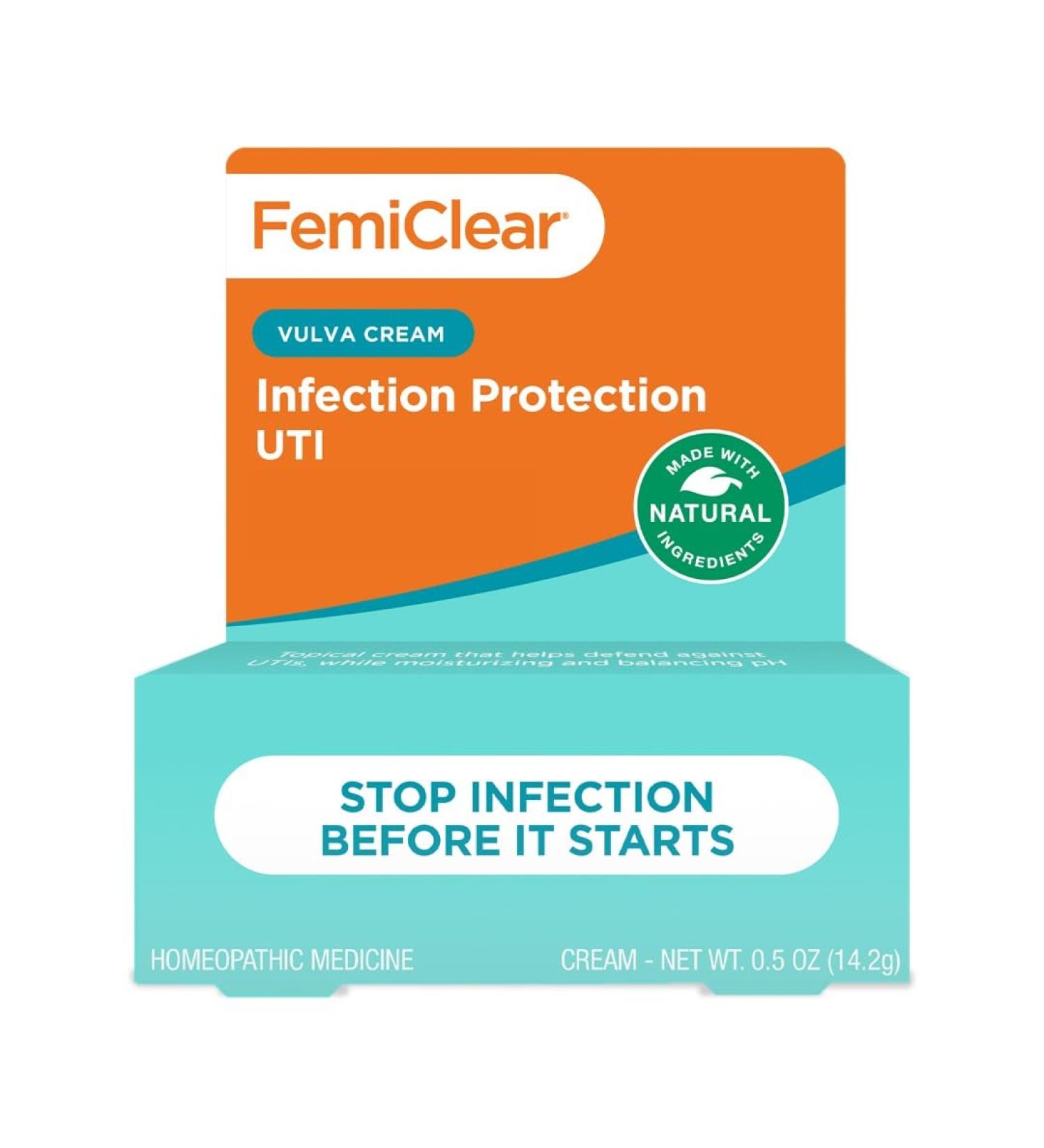 FemiClear Infection Protection Vulva Cream - Natural UTI Defense & Homeopathic Feminine Care for Recurring Infections - Buy Online on GoSupps.com