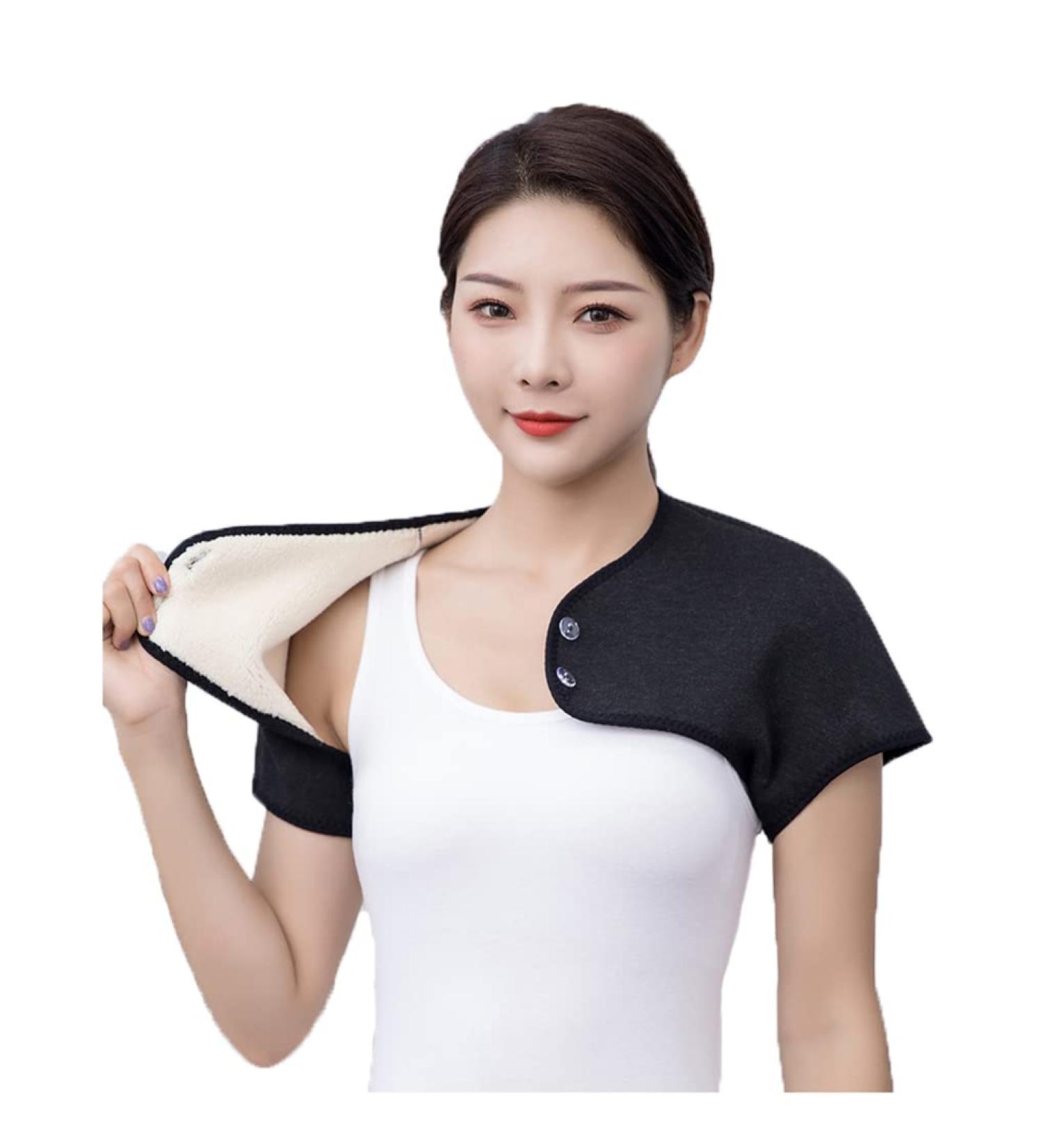 Winter Thermal Fleece Shoulder Warmer for Elderly Men & Women | Coldproof Care Shawl | Best Scapulohumeral Protector & Wrap - Buy Online on GoSupps.com