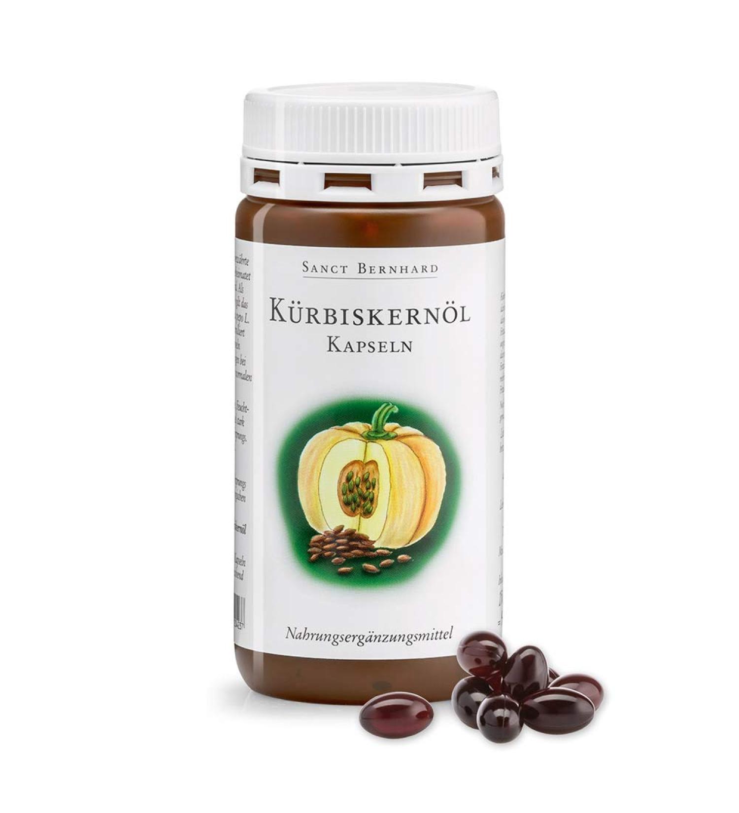 Sanct Bernhard pumpkin seed oil capsules 500mg pumpkin seed oil per capsule 150 capsules 130 capsules