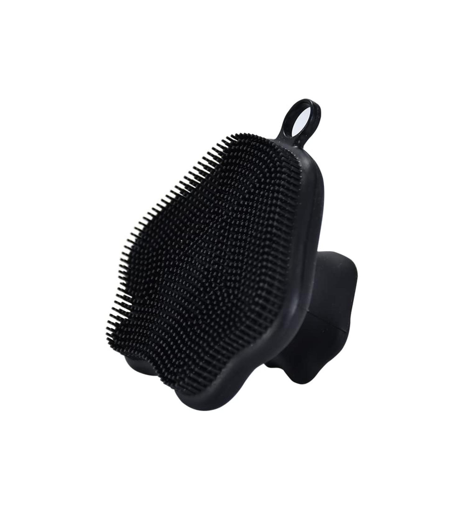 Silicone Face Scrubber Exfoliating Brush for Men and Women - Black - Buy Online on GoSupps.com
