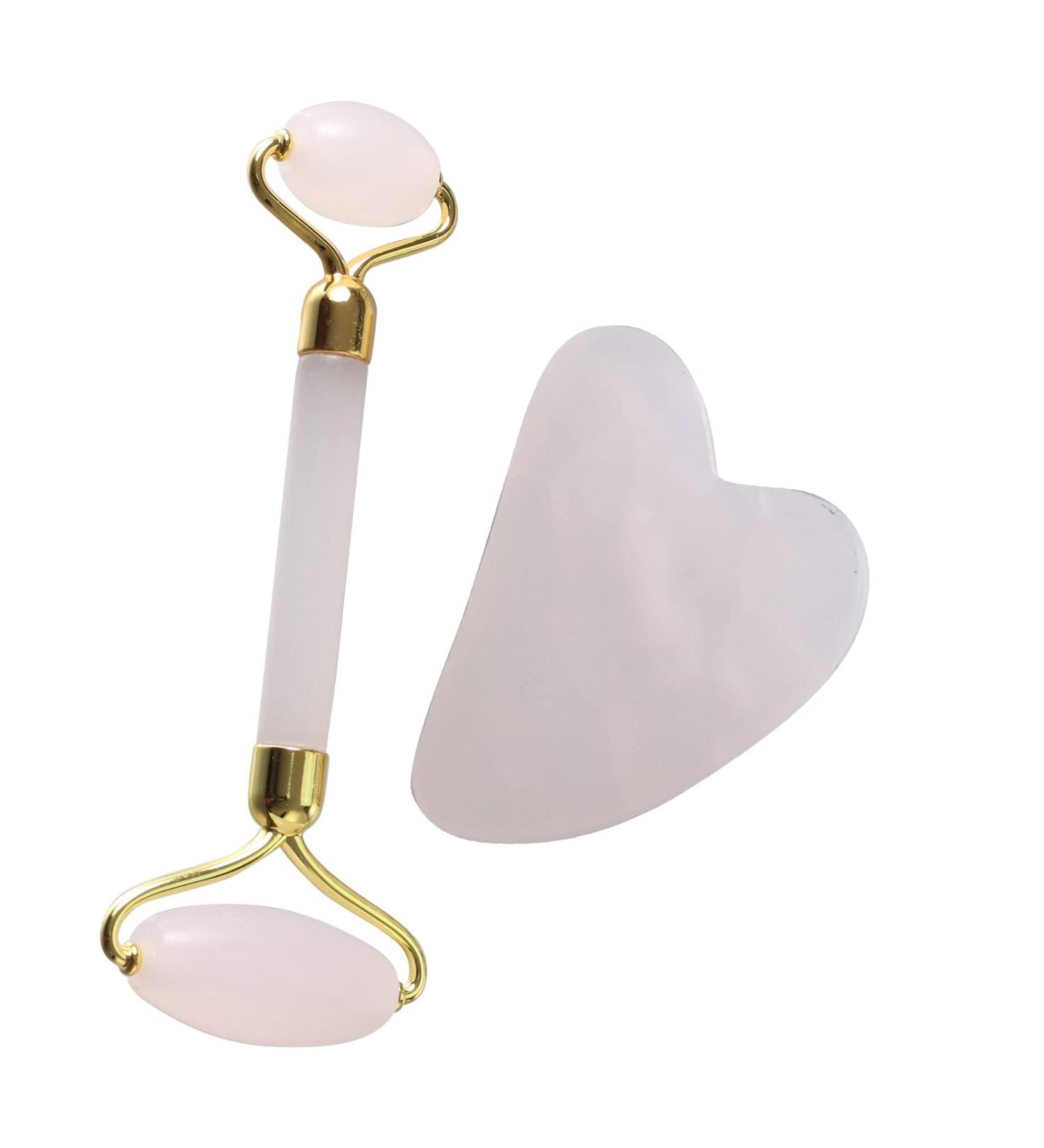 Buy Pink Crystal Jade Facial Roller Massager - Lifting & Firming Face Beauty Stick - Shop Internationally - Buy Online on GoSupps.com