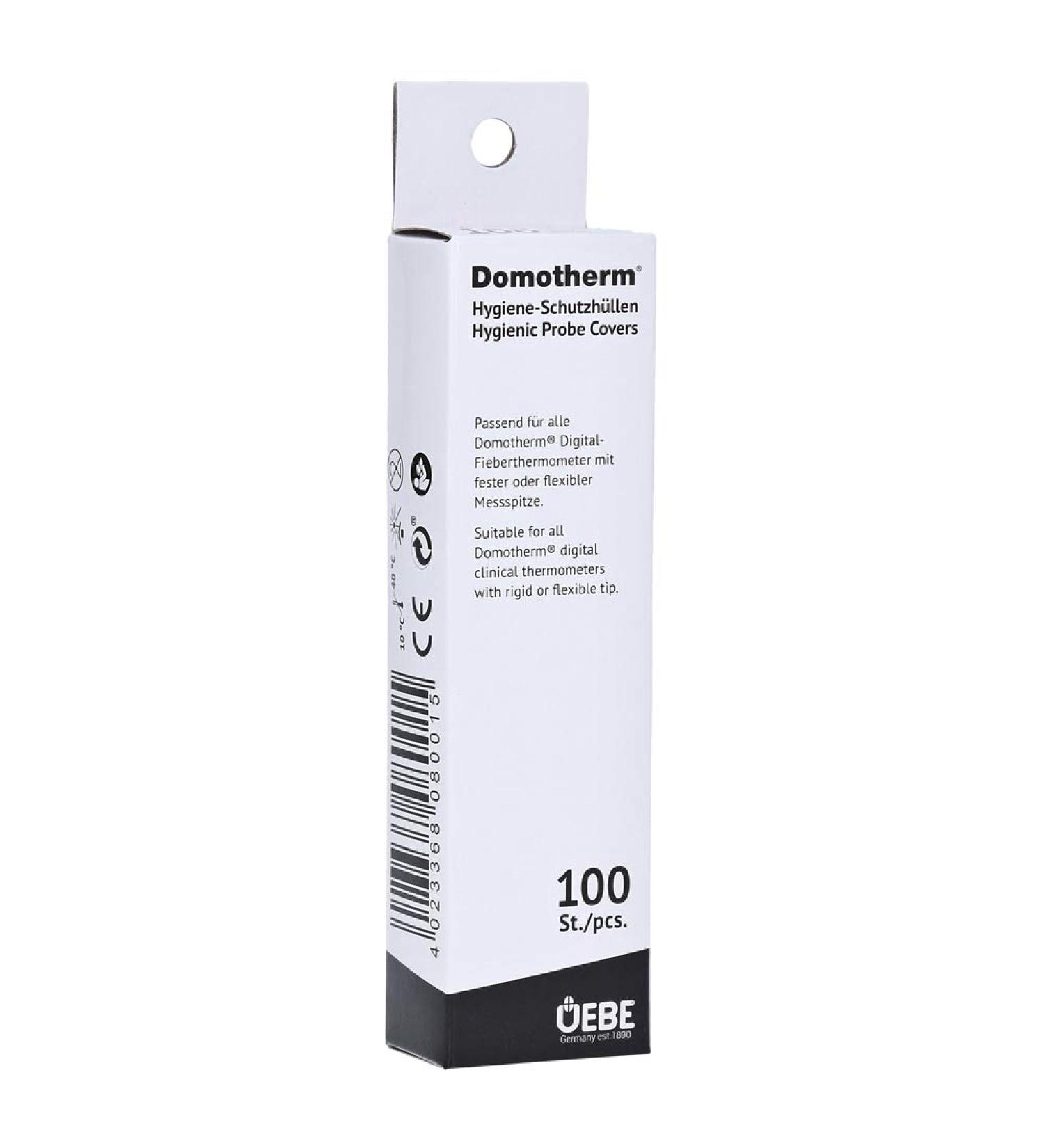 Domotherm hygiene protective covers for all common fever thermometers / stick thermometers (100 pieces)