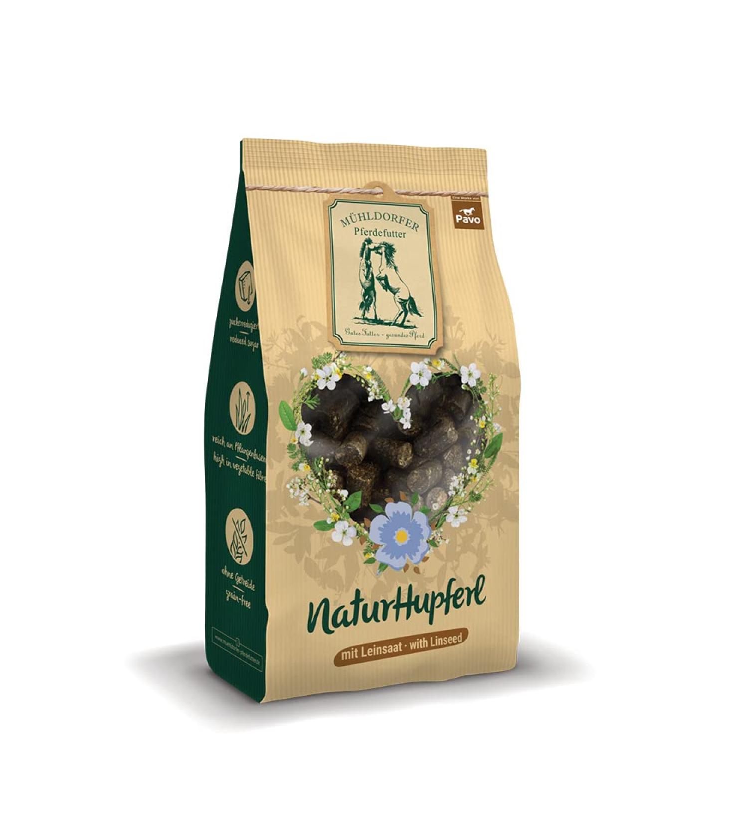 M hldorfer NaturHupferl Linseed 1 kg - Grain-Free Healthy Treats for Horses - No Molasses or Additives - Buy Online on GoSupps.com