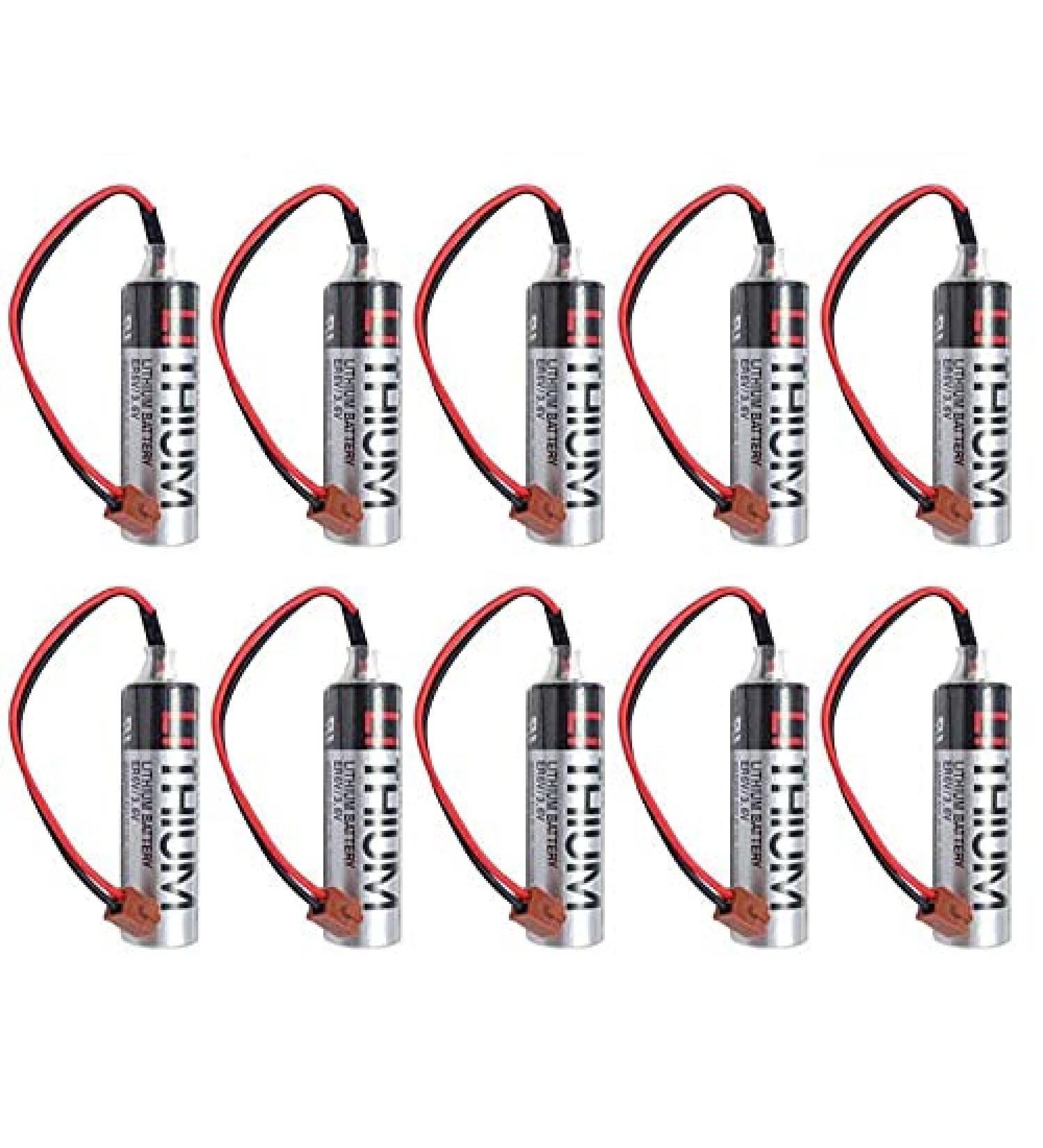 SHENYANG 10Pcs ER6VCT 3.6V 2000mAh PLC Battery with JAE Plug - Buy Internationally Online - Buy Online on GoSupps.com