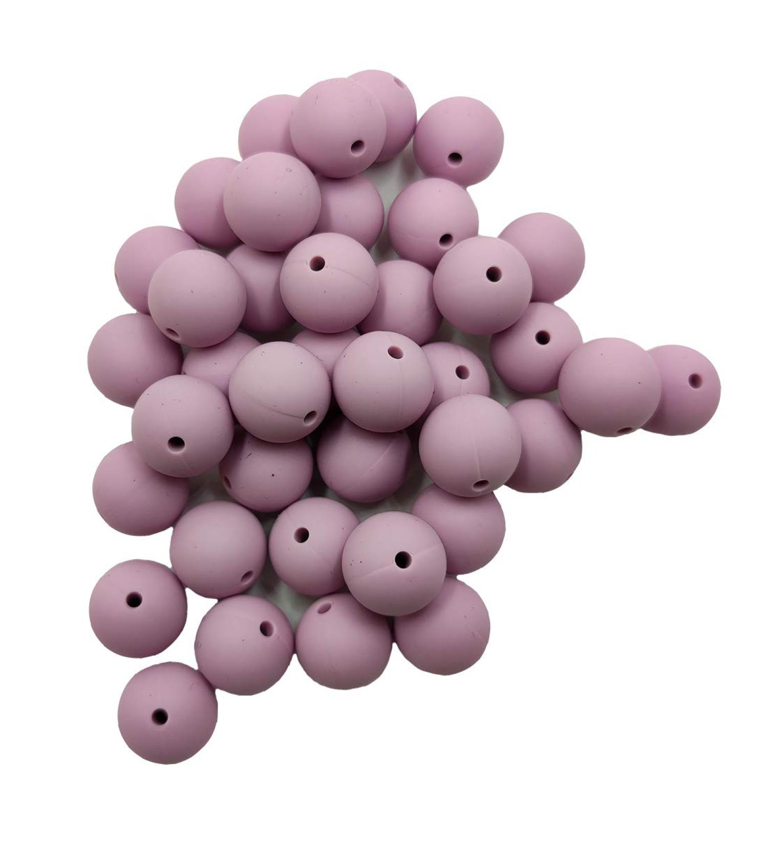 100pcs Lilac Purple 15mm Silicone Round Beads - DIY Jewelry Making Supplies - Buy Online on GoSupps.com