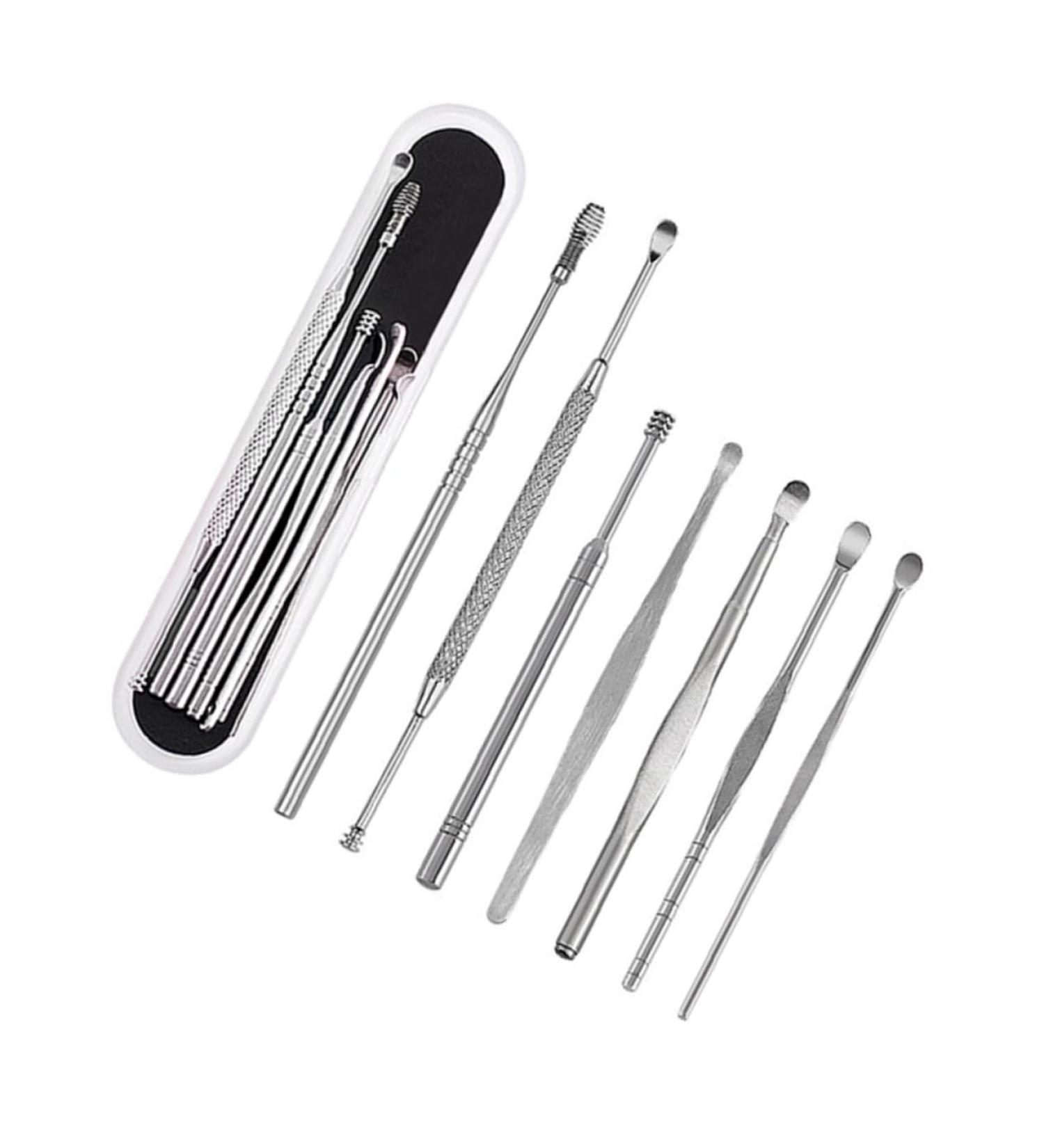 ERINGOGO 7pcs Professional Ear Cleaning Kit Ear Wax Removal Tools Replacement Tips Wax Picker Care Supplies - Buy Online on GoSupps.com