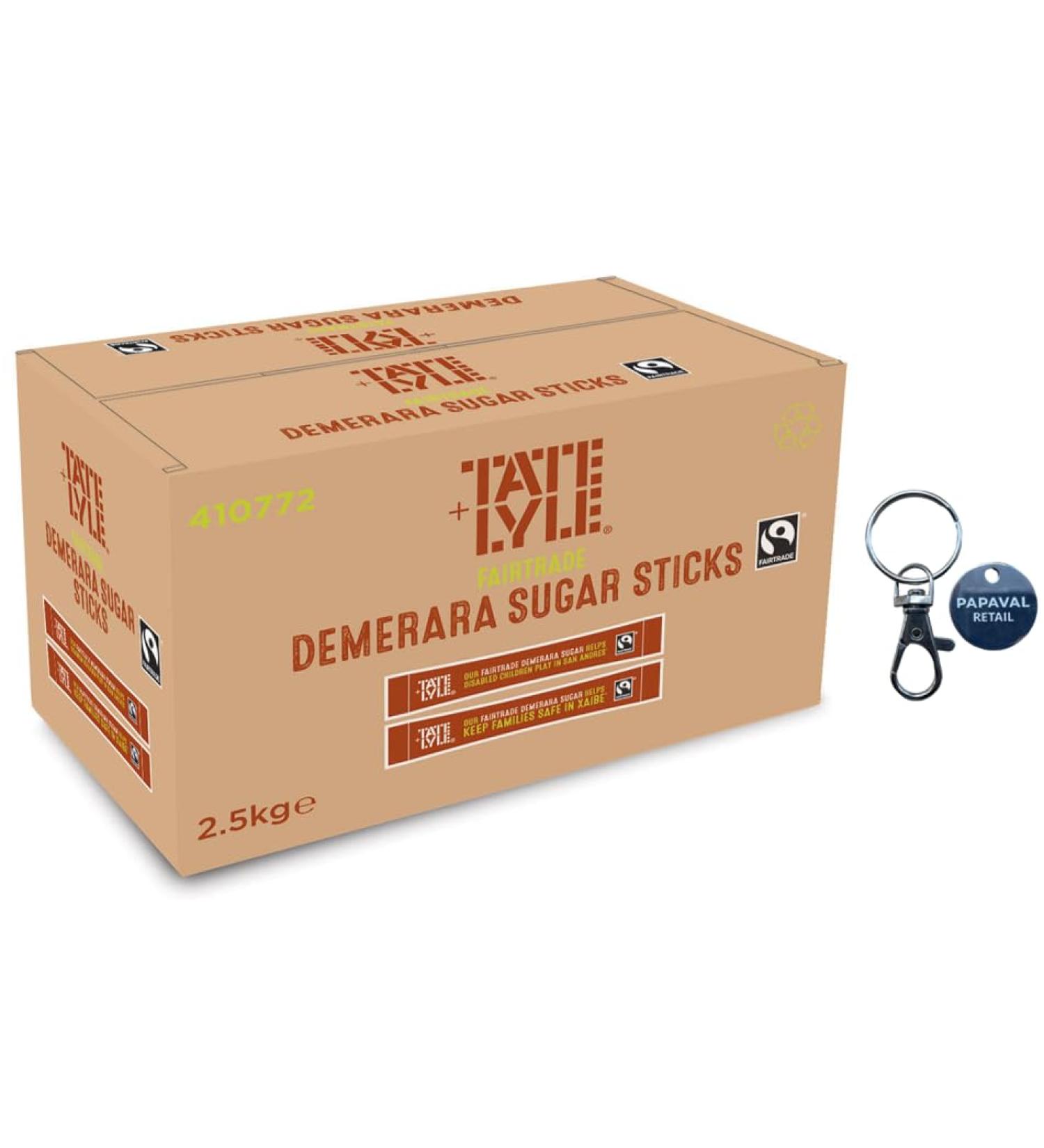 Sugar Sticks 1000x2.5kg with Key Ring (Demerara Sticks)