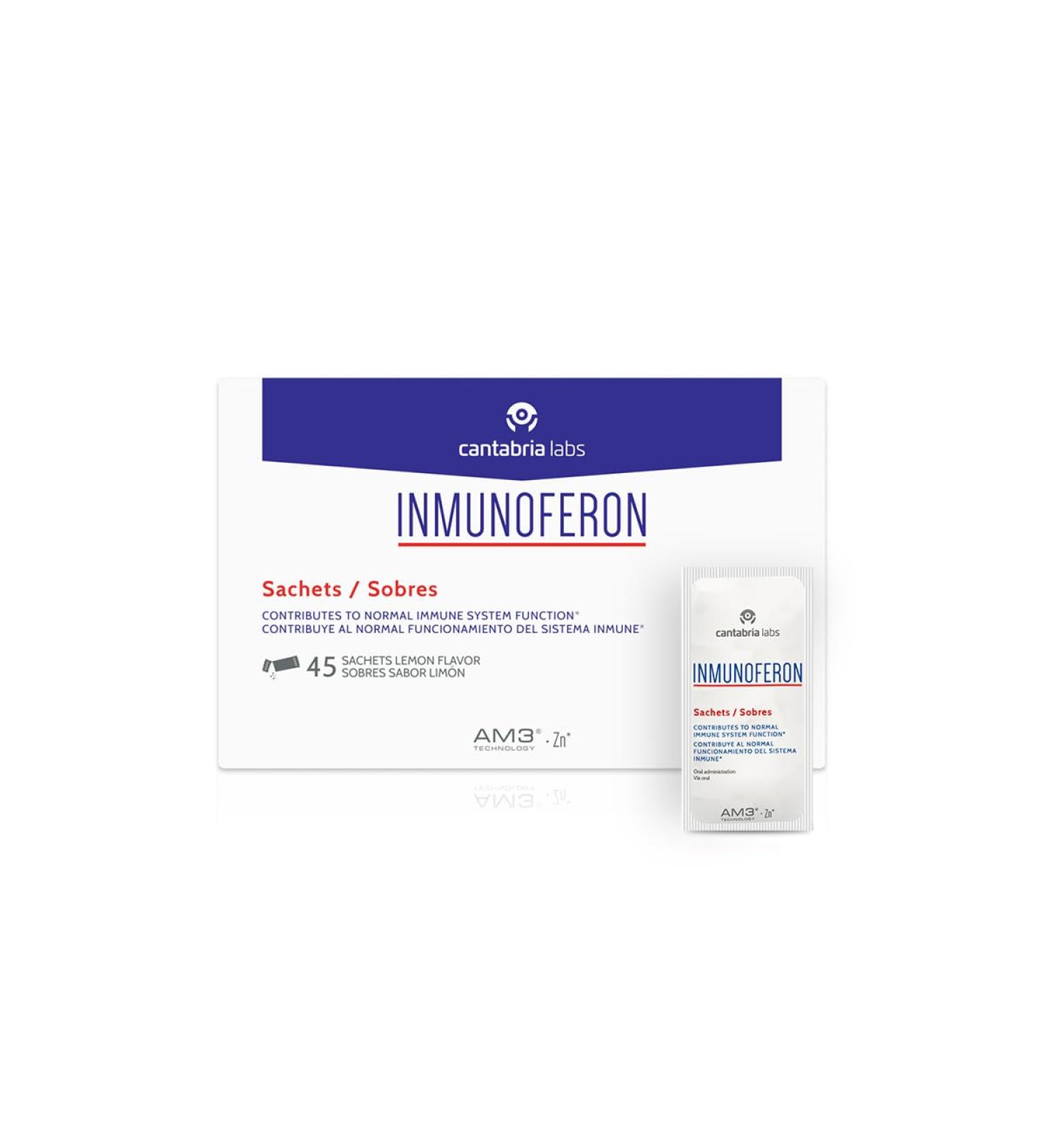 Cantabria Labs Cantabria Labs Imunoferon Food Supplement - Strengthens the immune system supports defenses exclusive formula with AM3 gluten-free lactose-free 45 sachets