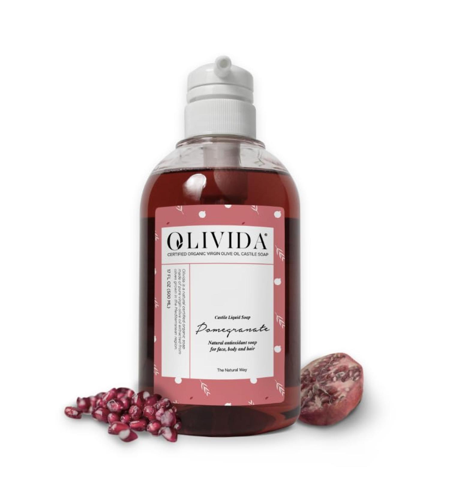 Liquid Soap for Face Body and Hair (Pomegranate)