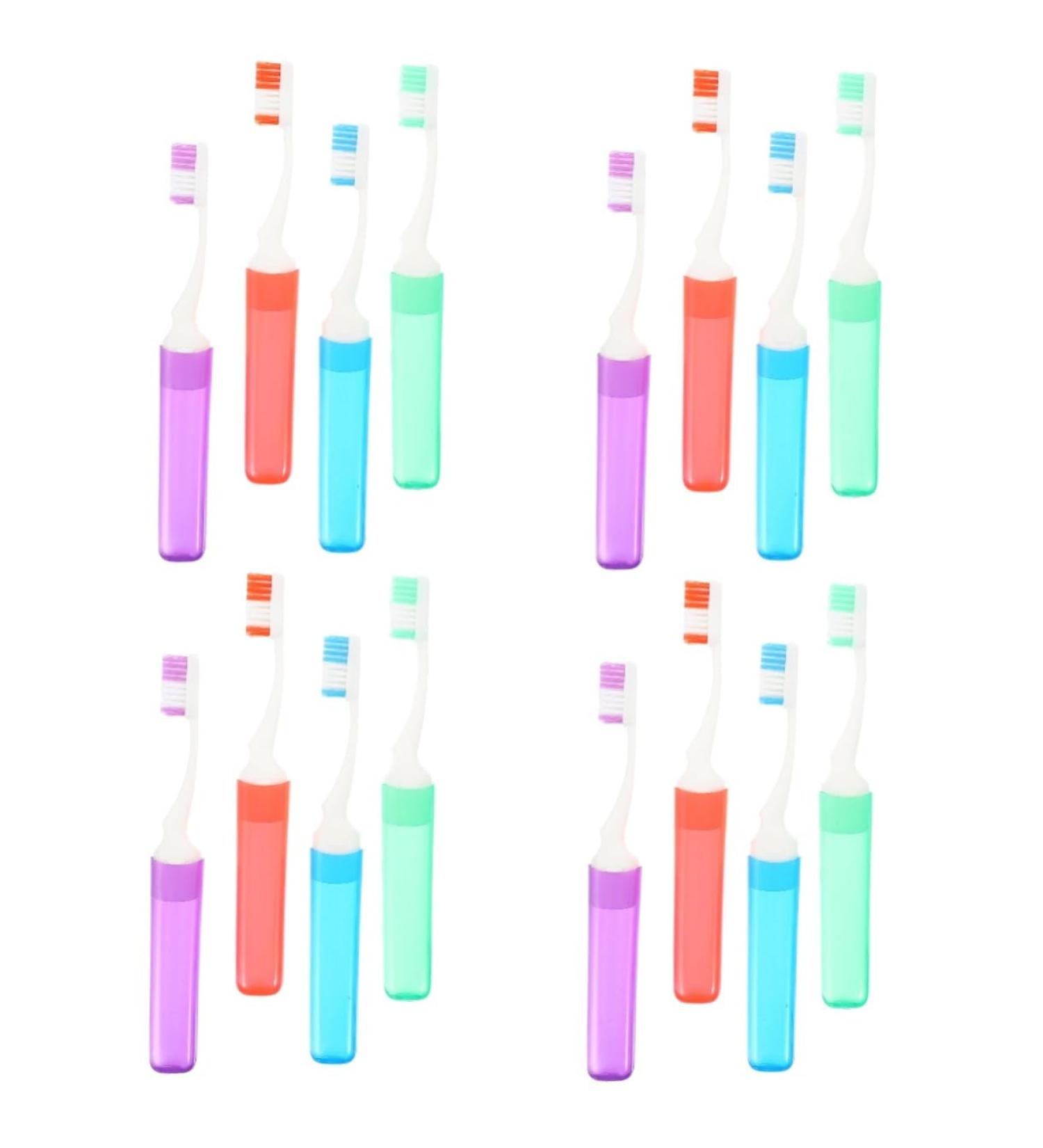 Minkissy 16-Piece Travel Toothbrush Set | Kids & Family Foldable Toothbrushes | Lightweight & Portable Children's Oral Care - Buy Online on GoSupps.com