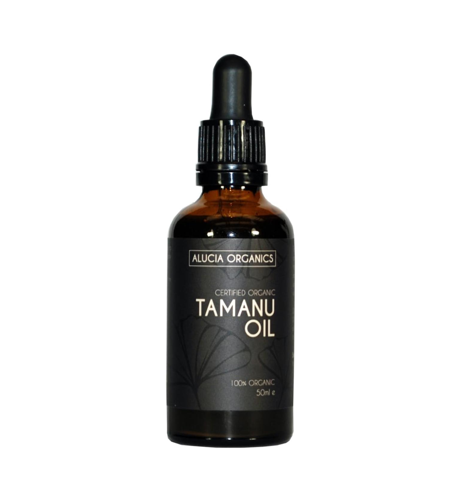 Alucia Organics Certified Organic Tamanu Oil 50ml - Pure Cold-Pressed Vegan Oil for Skin Face Body & Massage - Buy Online on GoSupps.com