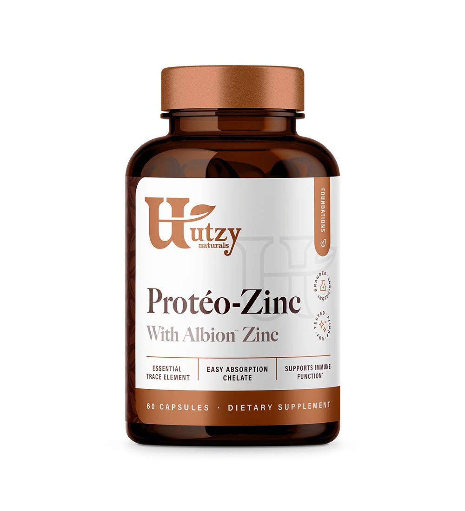Prot o-Zinc | Chelated Zinc Bisglycinate for Immune Health | 60 Capsules | Made in USA - Buy Online on GoSupps.com