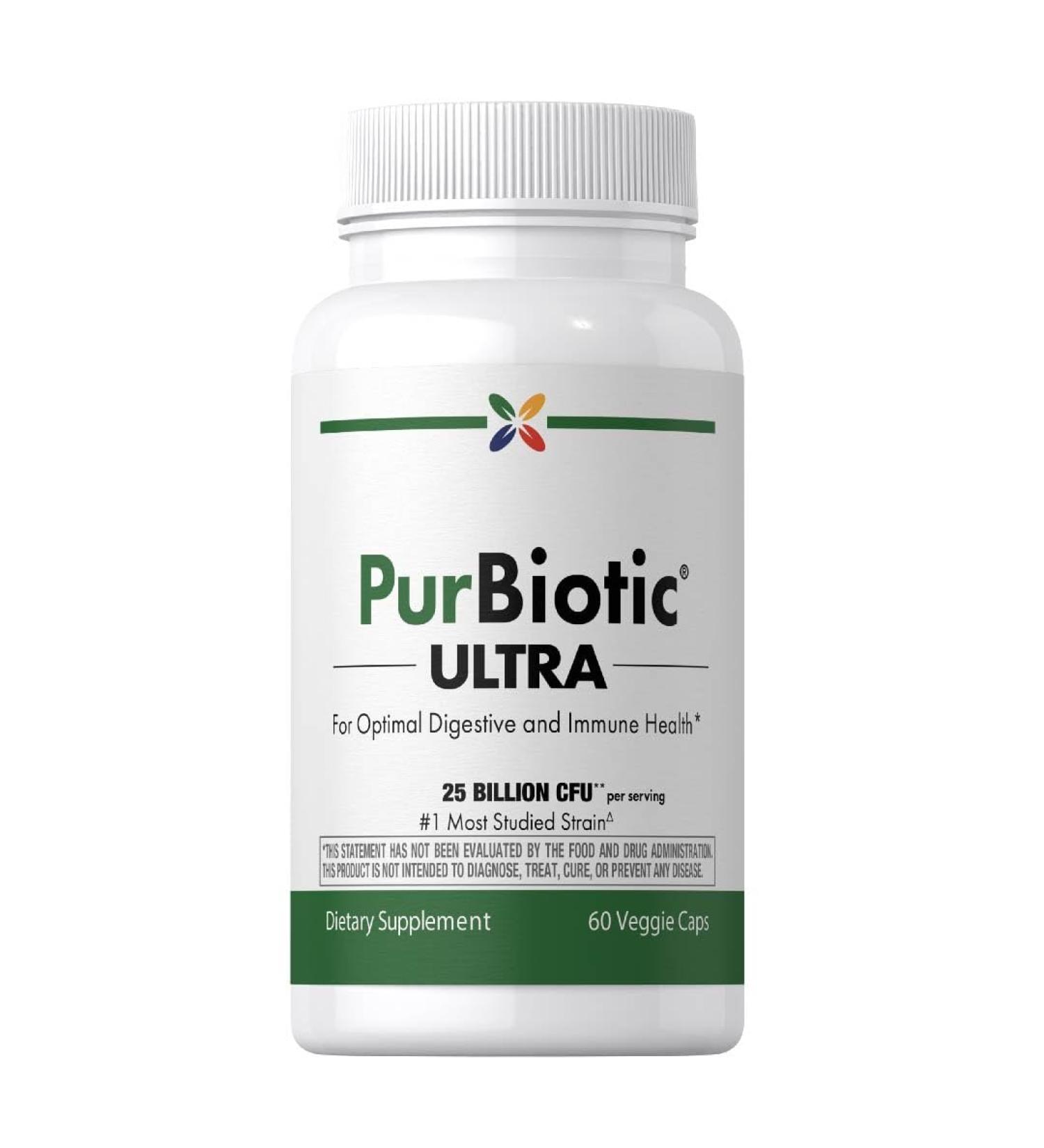 Stop Aging Now - Probiotics for Men and Women - 25 Billion CFU - 60 Vegetarian Capsules - with Prebiotics - Buy Online on GoSupps.com