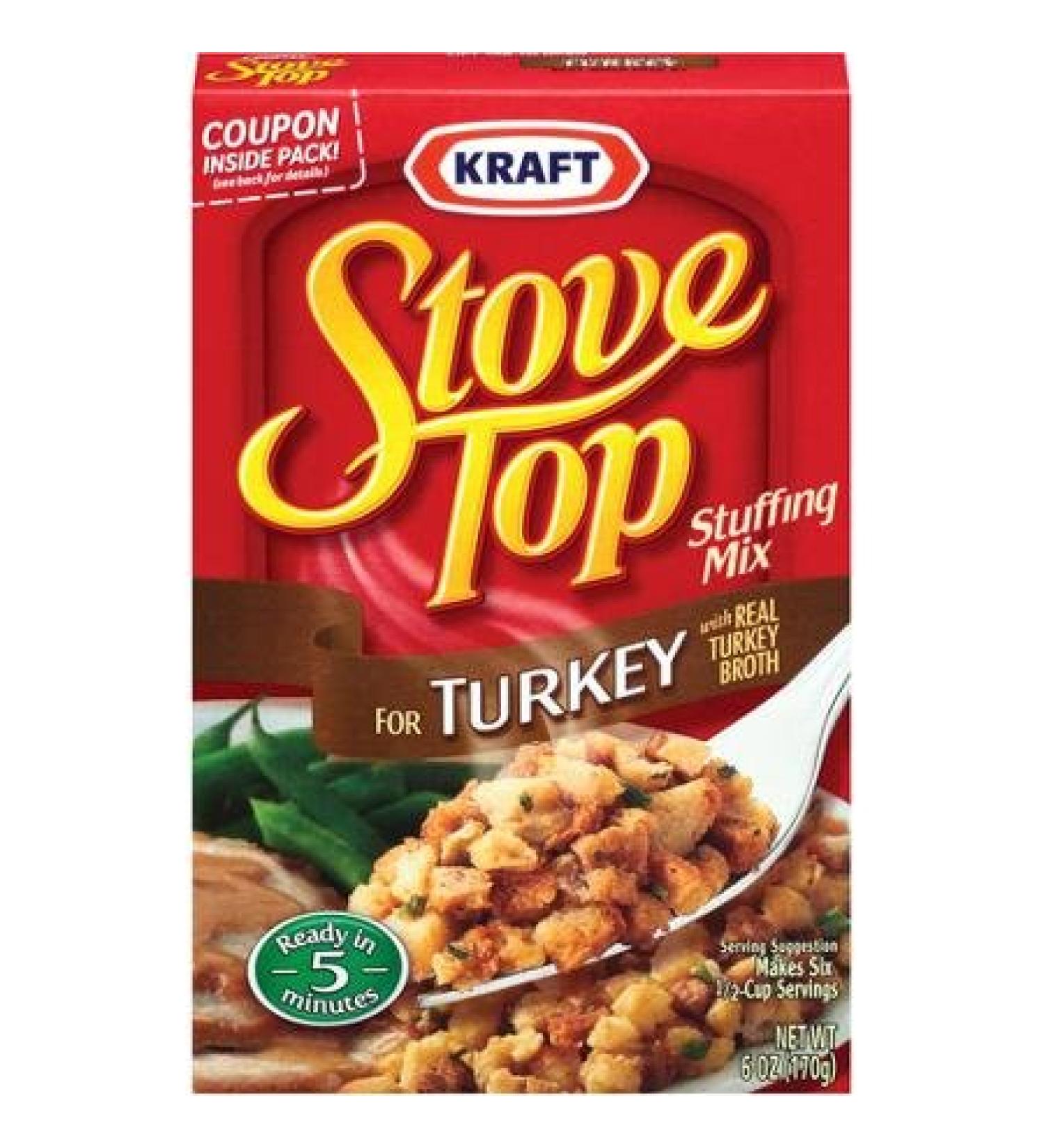 Kraft, Turkey, Stove Top, Stuffing Mix, 6 Oz (Pack of 3)
