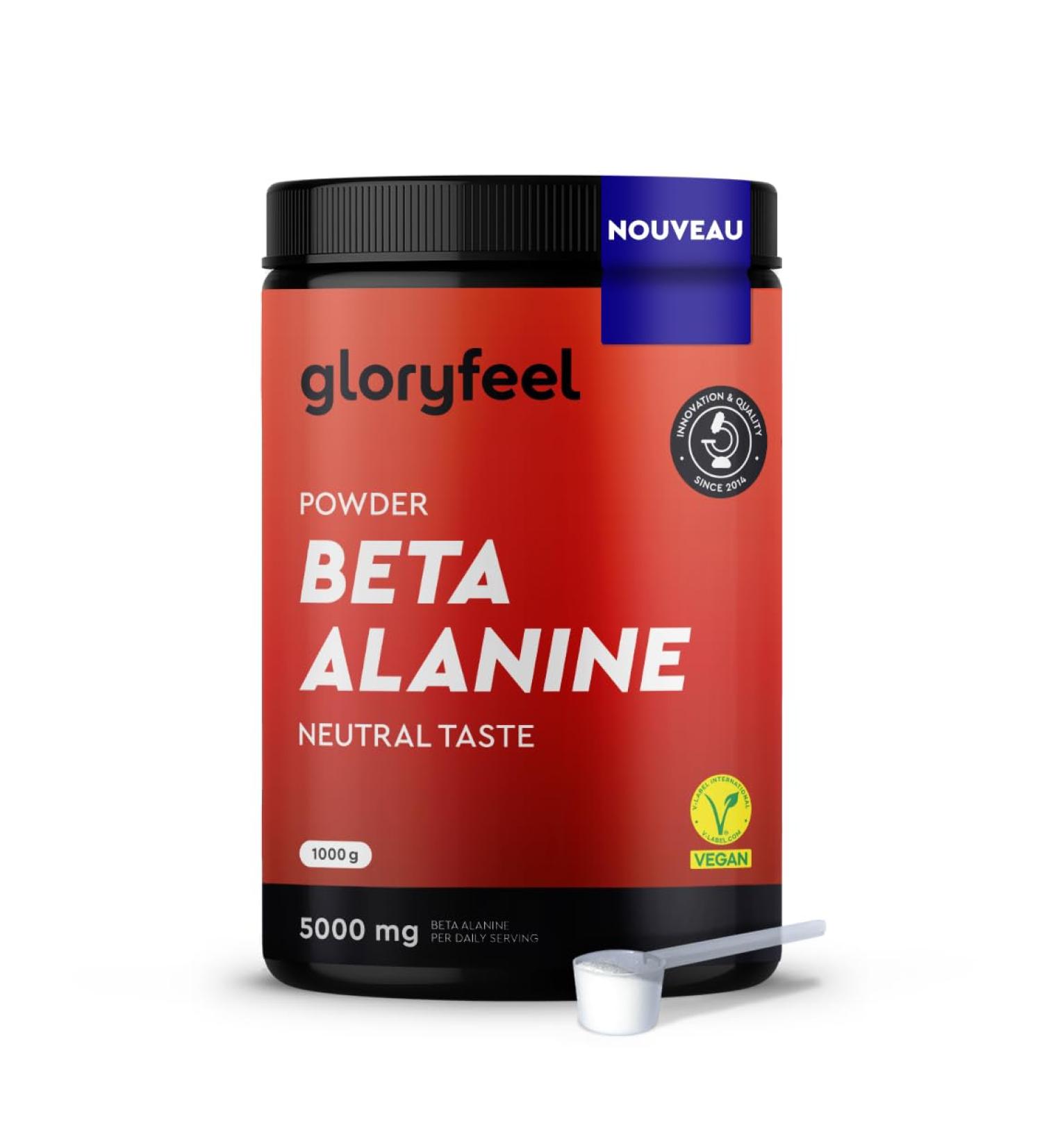 Beta alanine powder 1000g - 5000mg per serving - Pre-workout for 7 months - High dose vegan amino acid - Beta alanine +99% pure without additives & neutral flavor - Laboratory tested quality - Buy Online on GoSupps.com