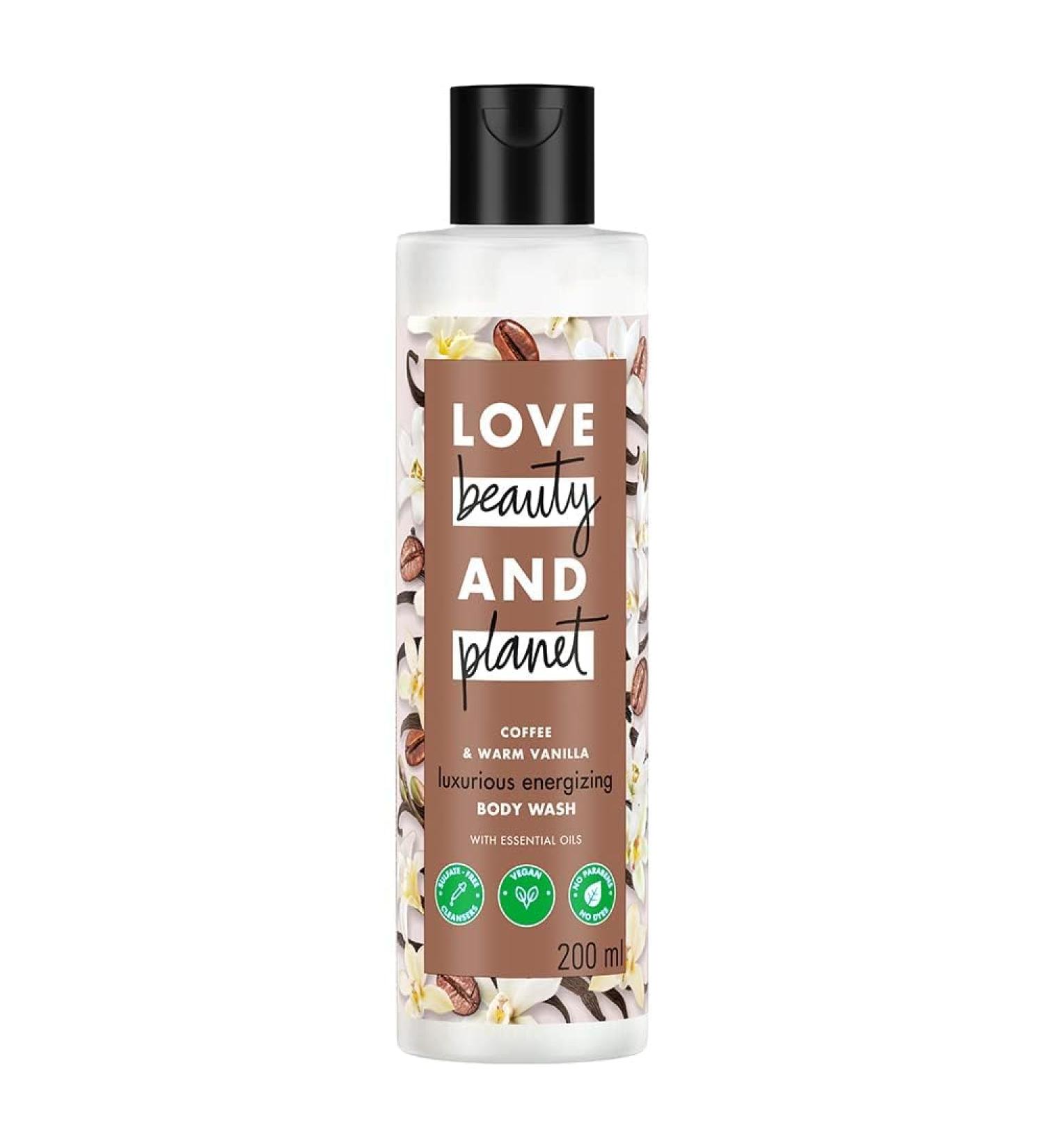 LUV Beauty & Planet Coffee & Warm Vanilla Body Wash - Hydrating Shower Gel 6.8 oz Paraben-Free | International Shipping Available - Buy Online on GoSupps.com