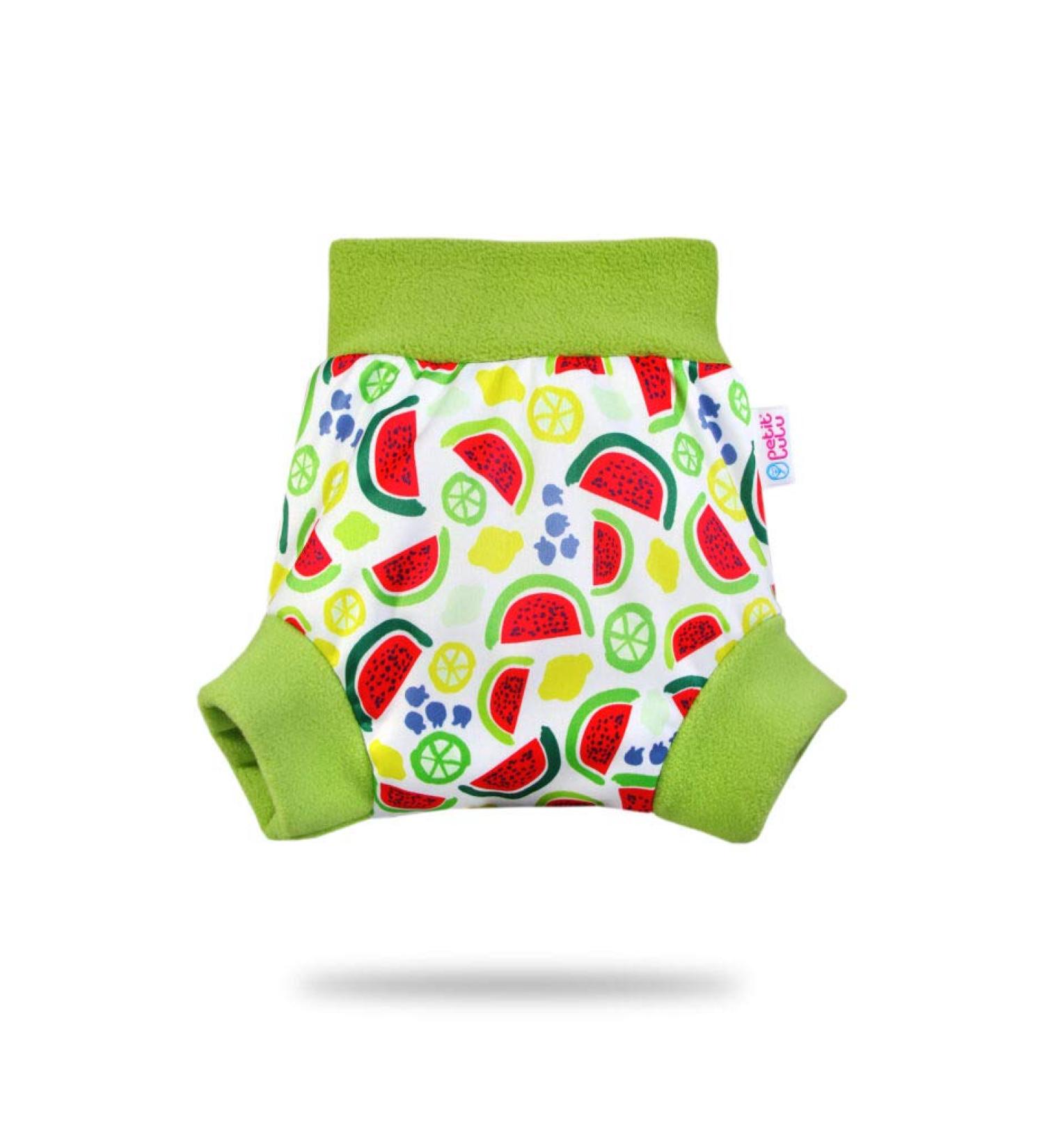 Petit Lulu Size M Washable Diaper Wrap | Reusable Cloth Nappy Cover | Melons Watermelon Design - Buy Online on GoSupps.com