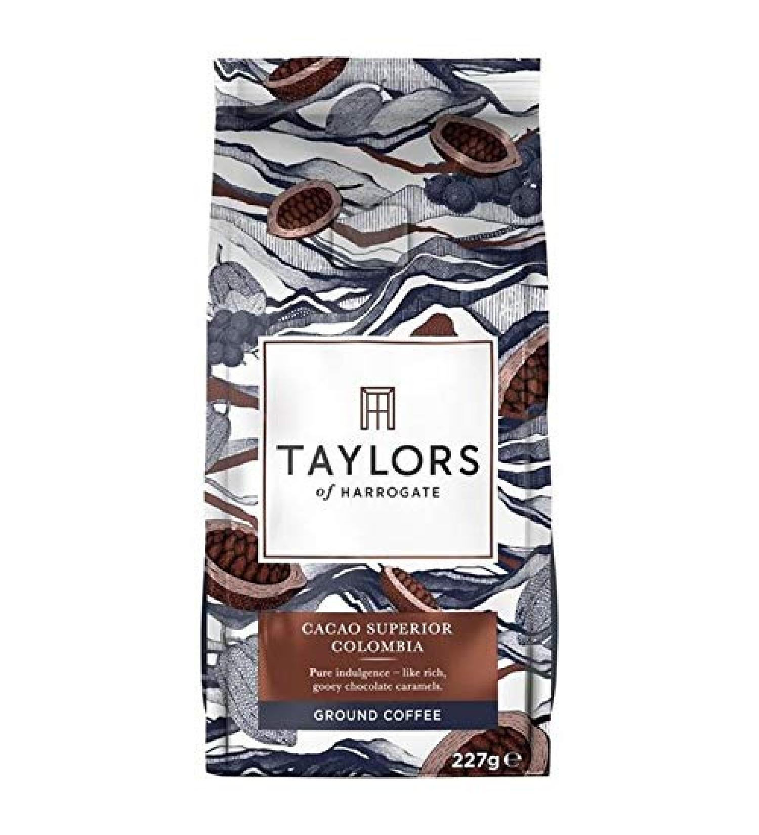 6X Taylors Cacao Superior Colombian Ground Coffee 227g
