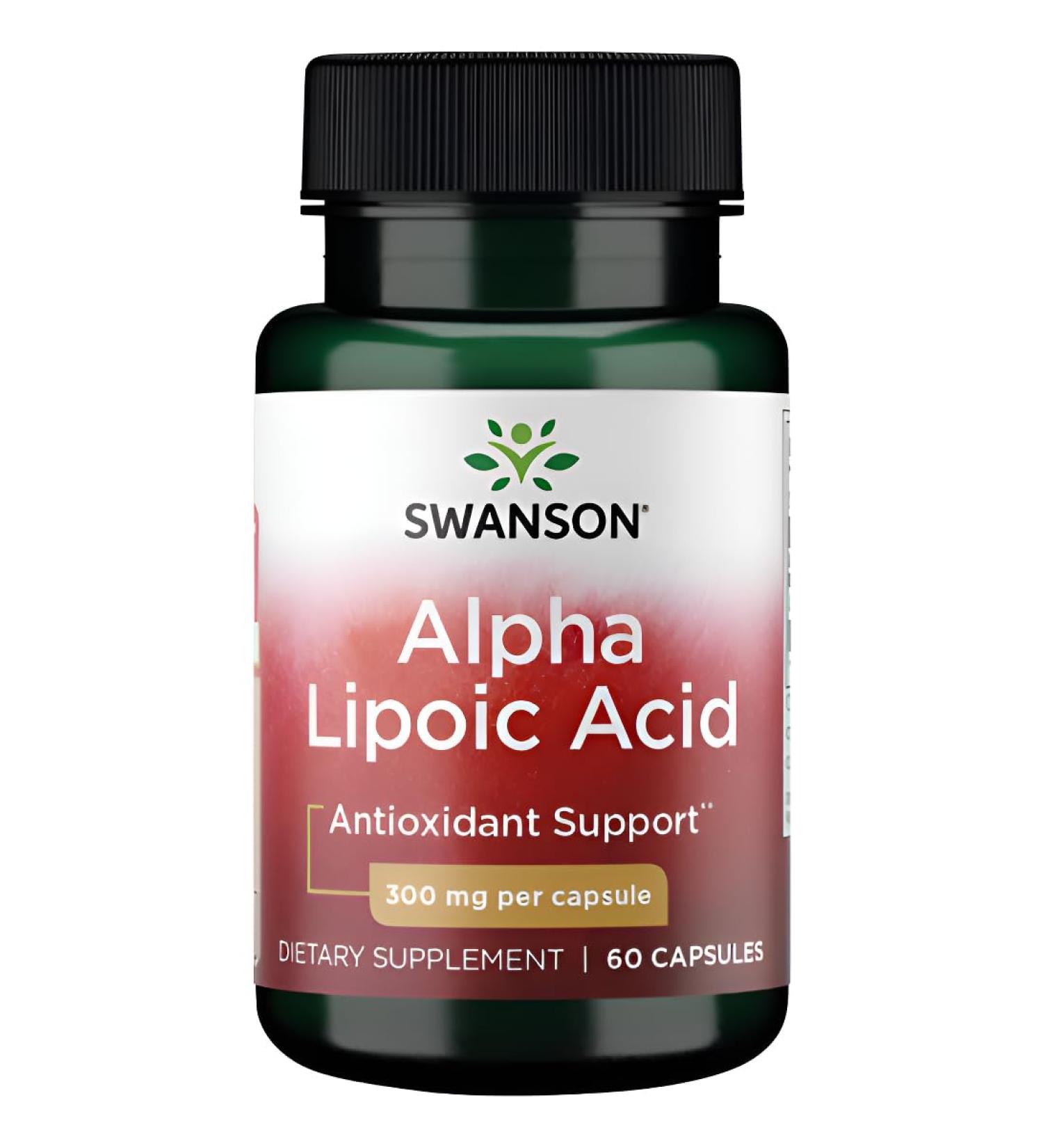 Swanson Alpha Lipoic Acid - Antioxidant Activity Supplement - 300 mg 60 Capsules