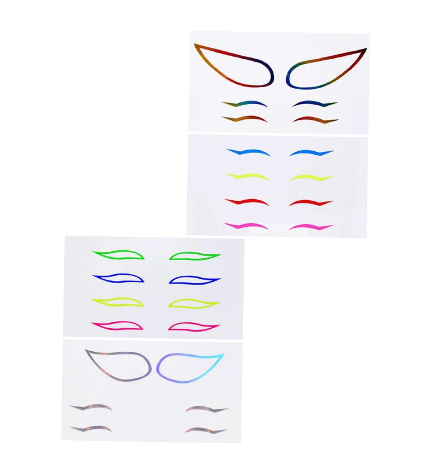  MERRYHAPY MERRYHAPY Eyeliner Stickers for Stage Performance Easy-to-Apply Self-Adhesive Makeup Stickers for Women Set of 4 - Buy Online on GoSupps.com