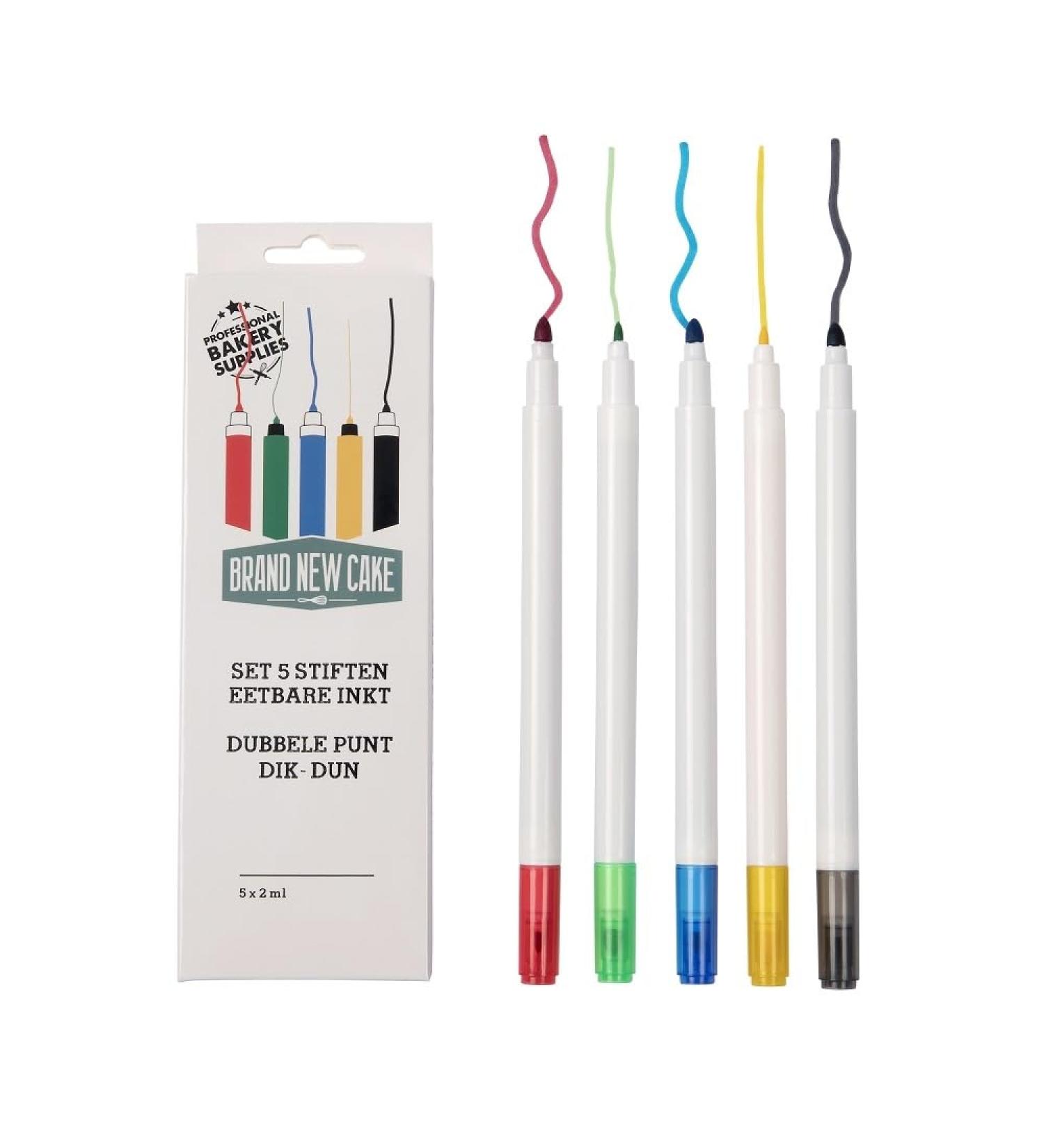 Buy Brandnewcake Edible Ink Marker Set of 5 - Perfect for Decorating Cakes & Treats - International Shipping Available - Buy Online on GoSupps.com